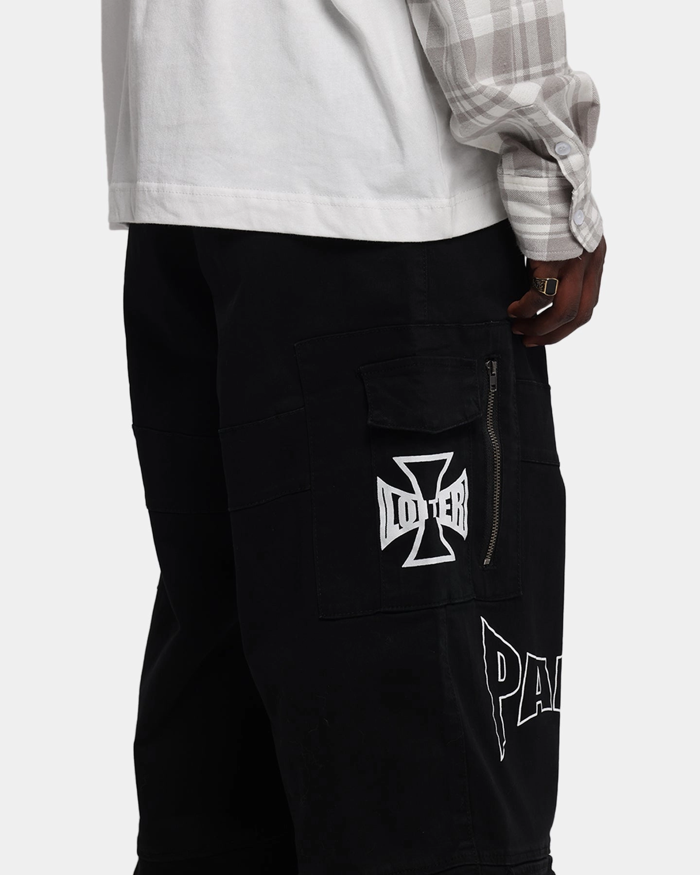HiddenDrawcord Urban Edge Loiter Sketch Utility Pants Washed Black