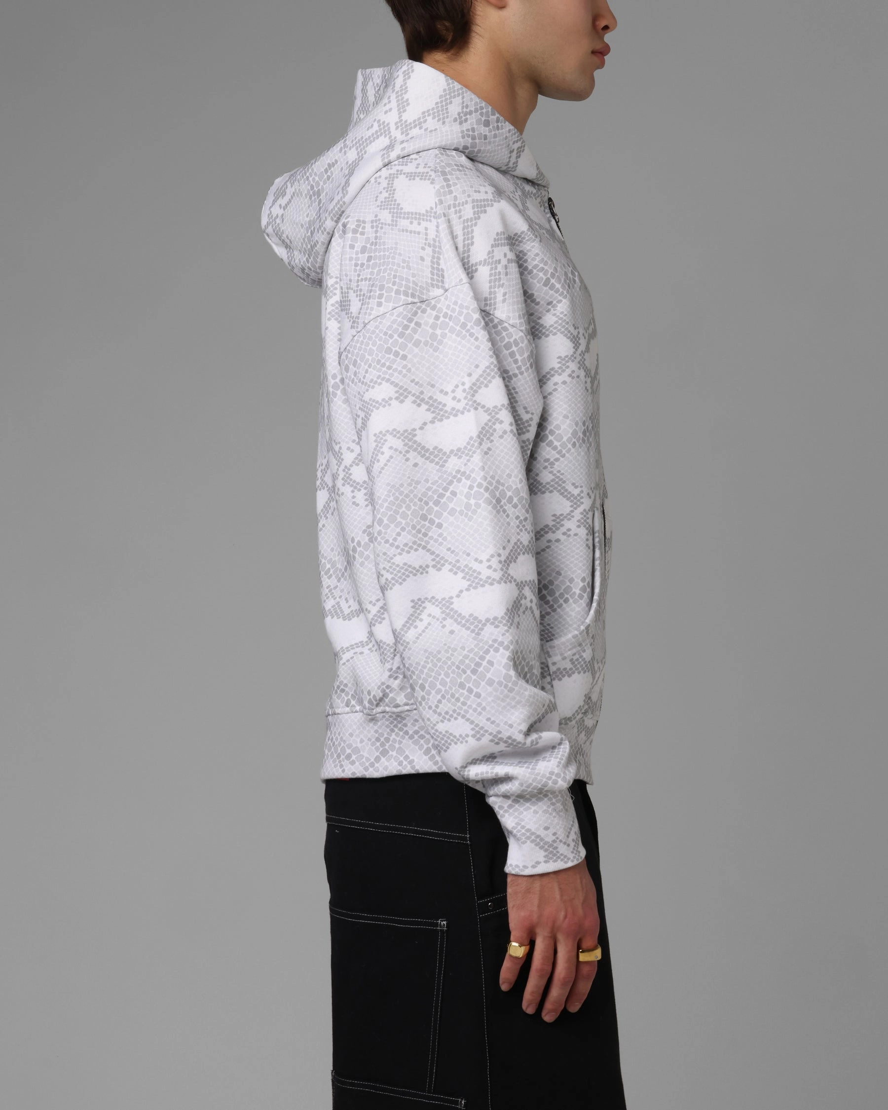 Rain Safe Loiter Slither Zip Hoodie Grey