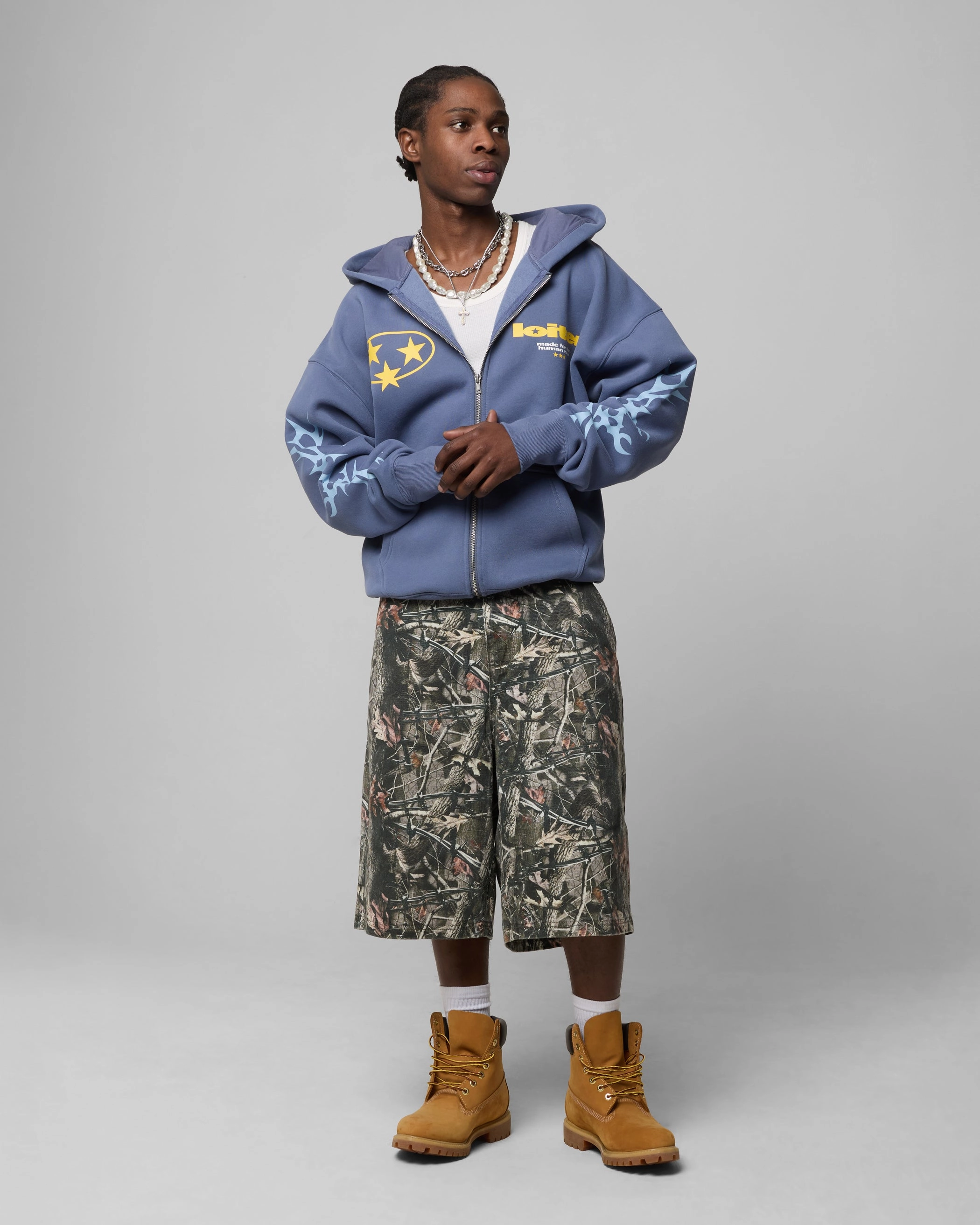 Loiter Solar Zip Hoodie Blue suitable for educational purposes