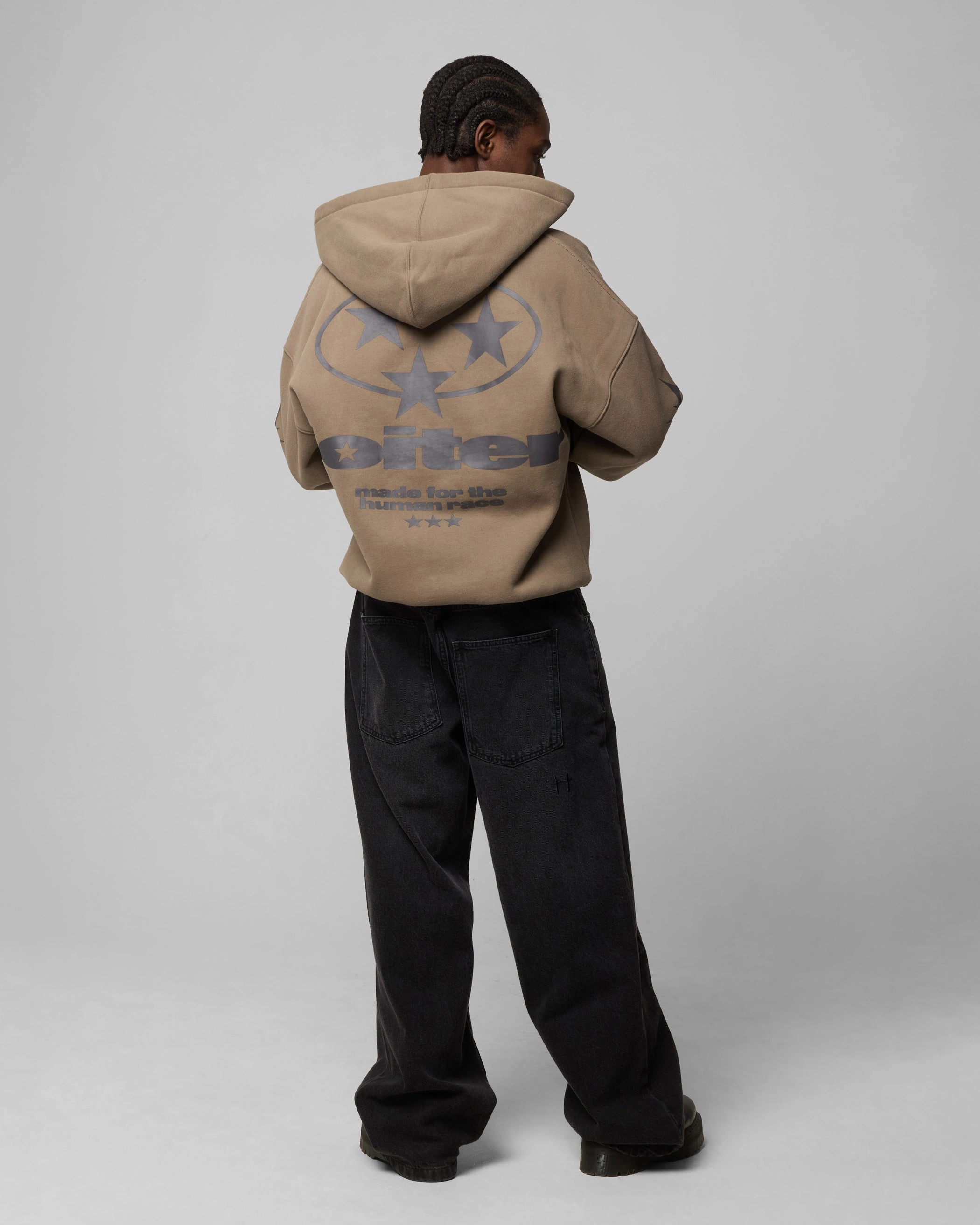 Loiter Solar Zip Hoodie Brown Winter Apparel