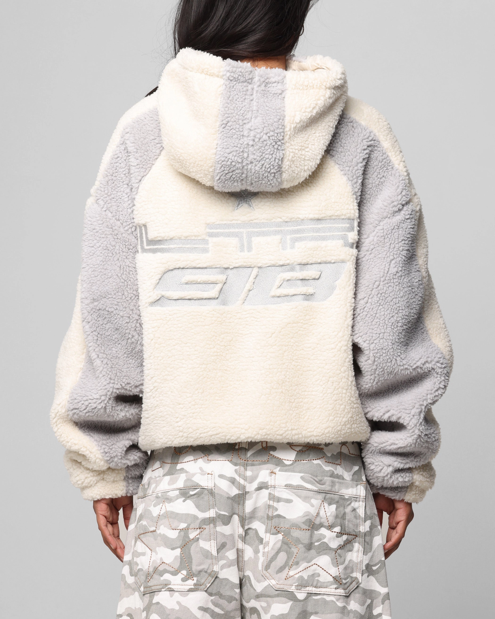 no pocket Maximize Loiter Speedway Fleece Jacket Stone