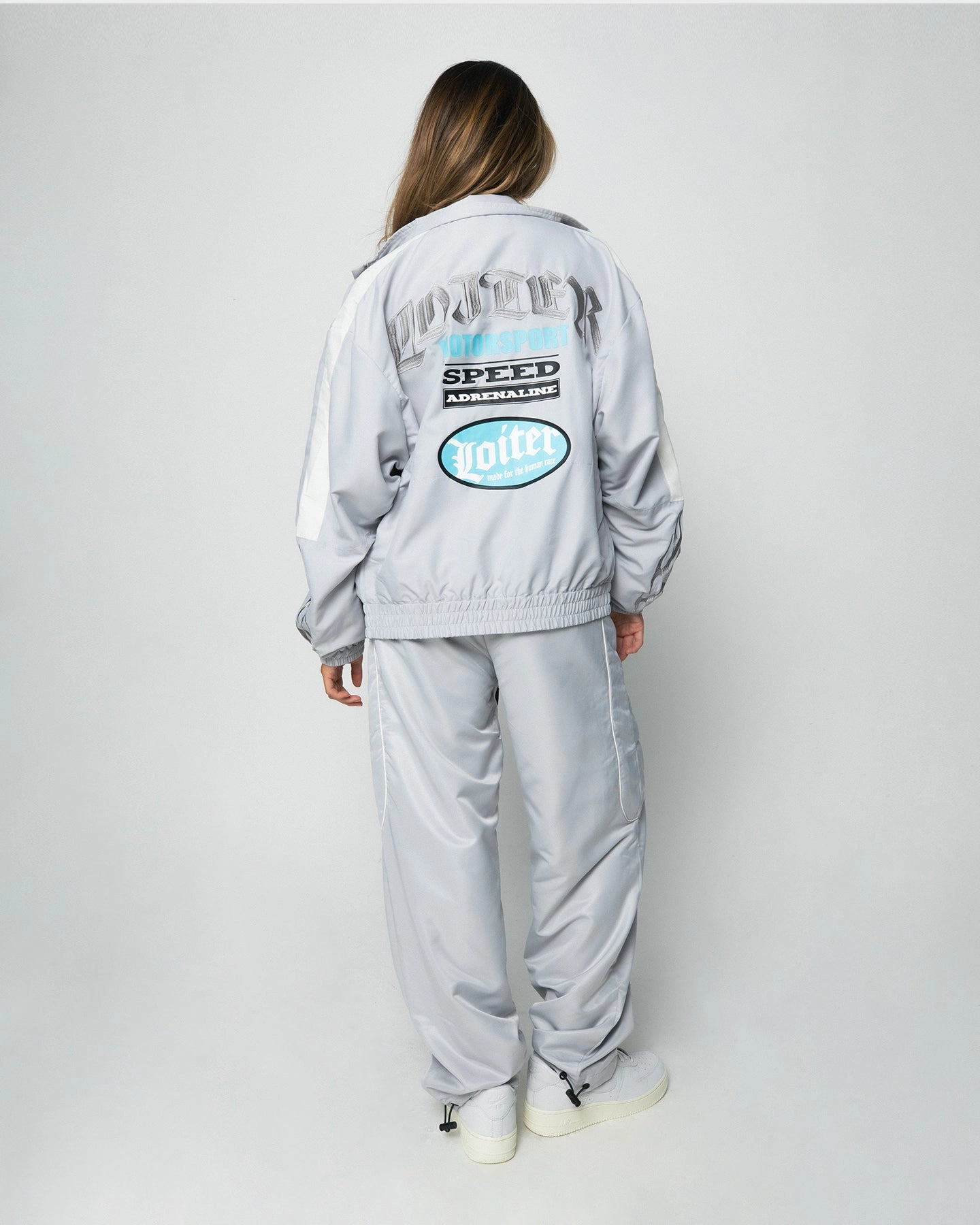 Flexible Design Essential Warmth Loiter Speedway Windbreaker Jacket Grey