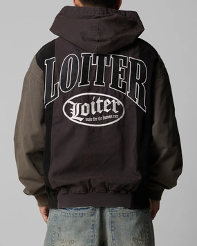Holiday Outfit Hooded Design Loiter Splinter Hoodie Black/Charcoal