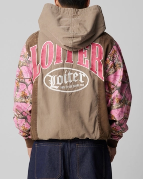 Loiter Splinter Hoodie Pink Camo Retro Style