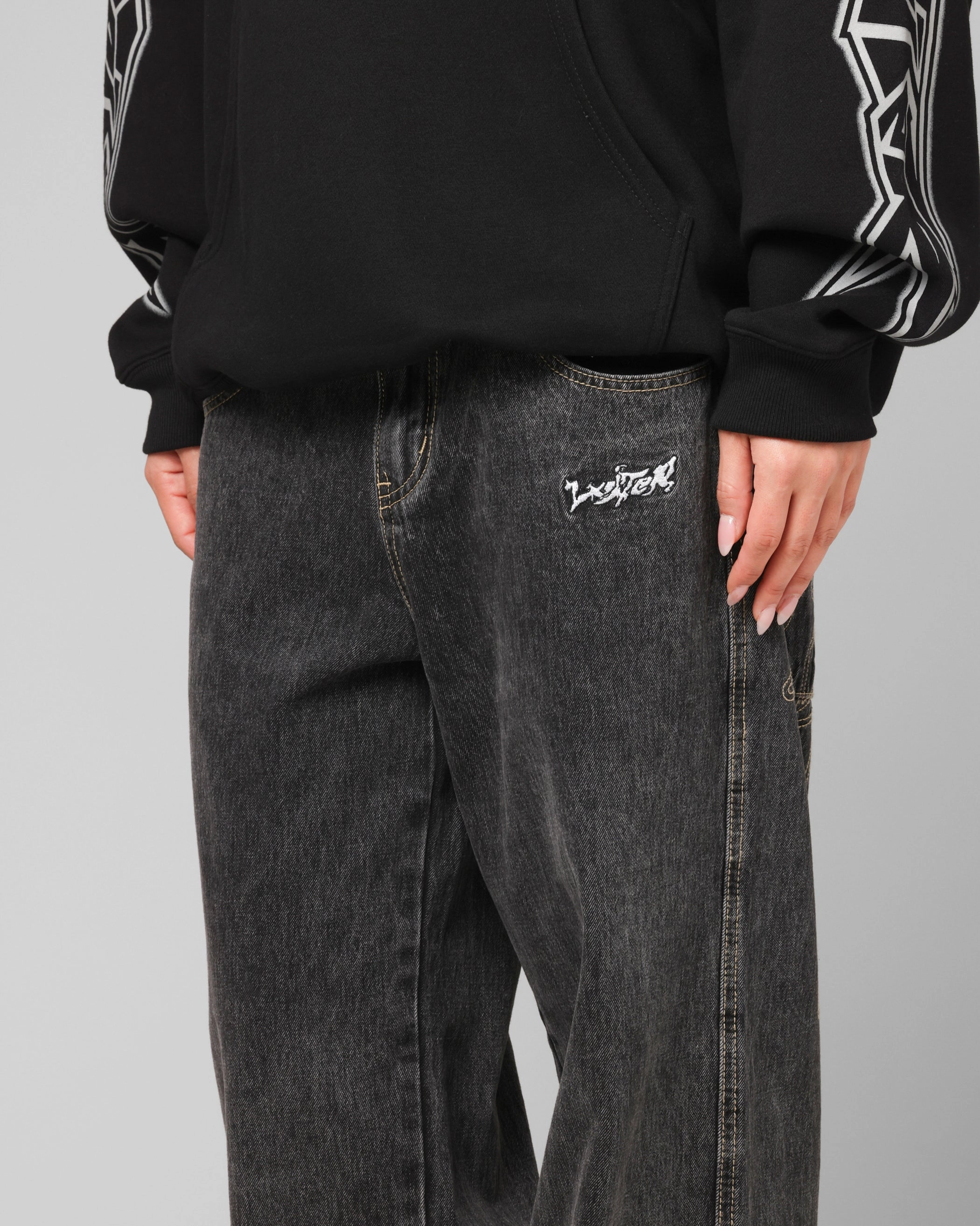 On The Move Simple Detail Loiter Star Born Jeans Dirty Grey