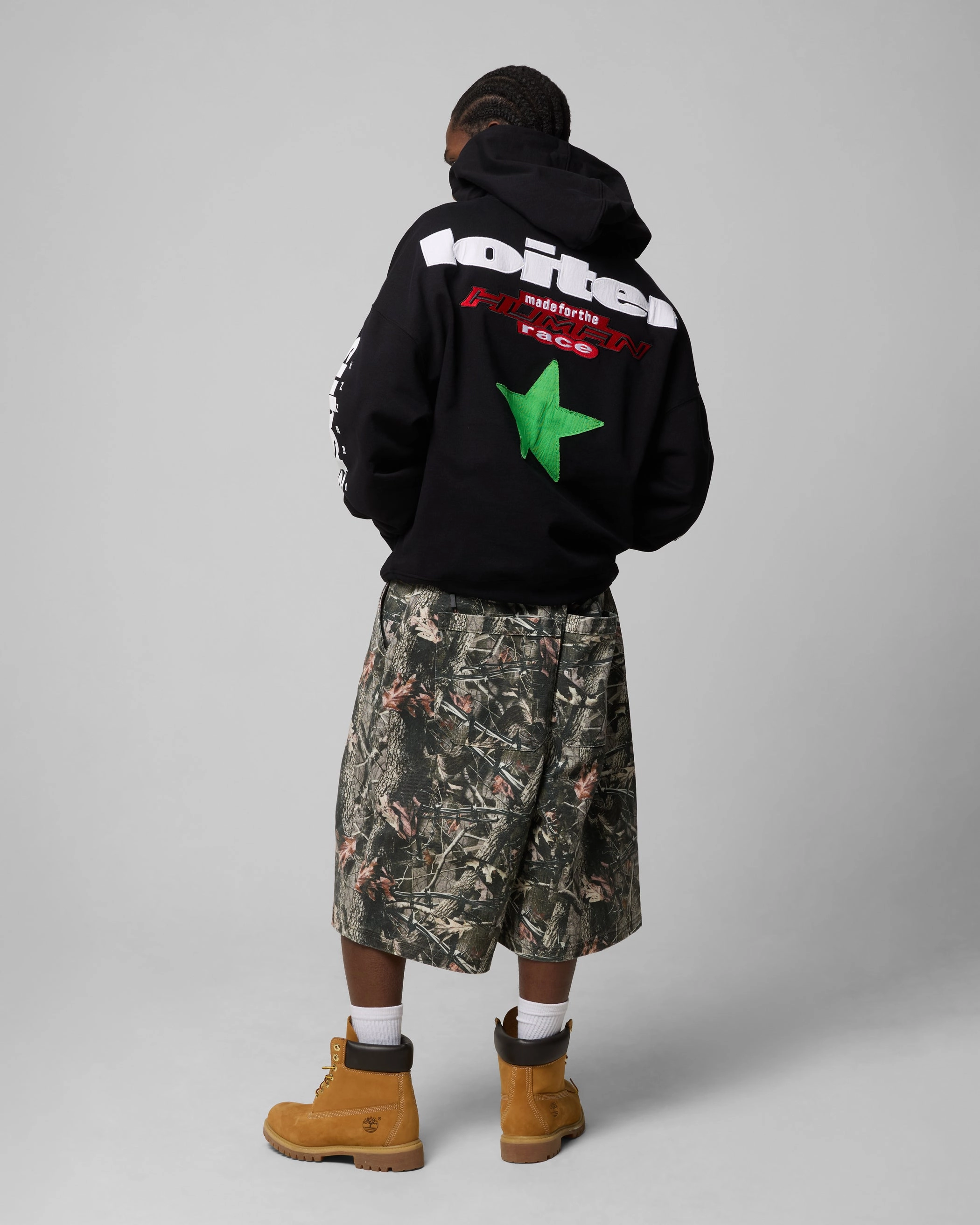 Noise Free Fabric Modern Look Loiter Substance Hoodie Black