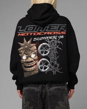 Loiter Summer Motocross Hoodie Black Lounge Wear