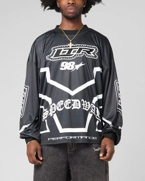 Loiter Thrill Racing Long Sleeve T-Shirt Black Easy-to-Match