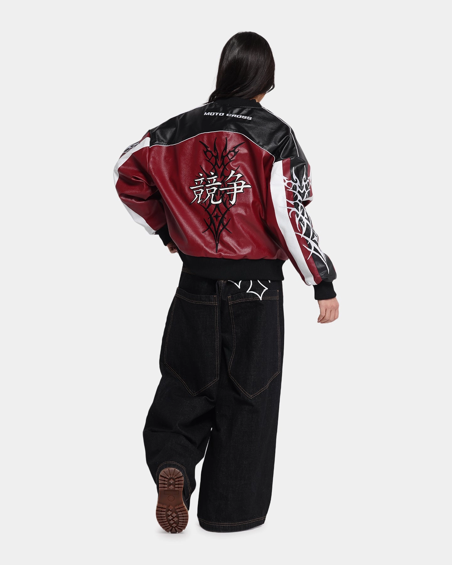Cruise Loiter Tokyo Drift Vegan Leather Jacket Red