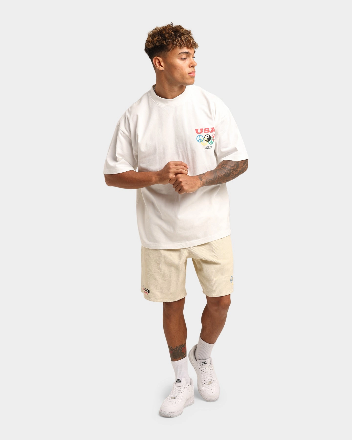 Easy Days Loiter Tribute Walk Shorts Off White