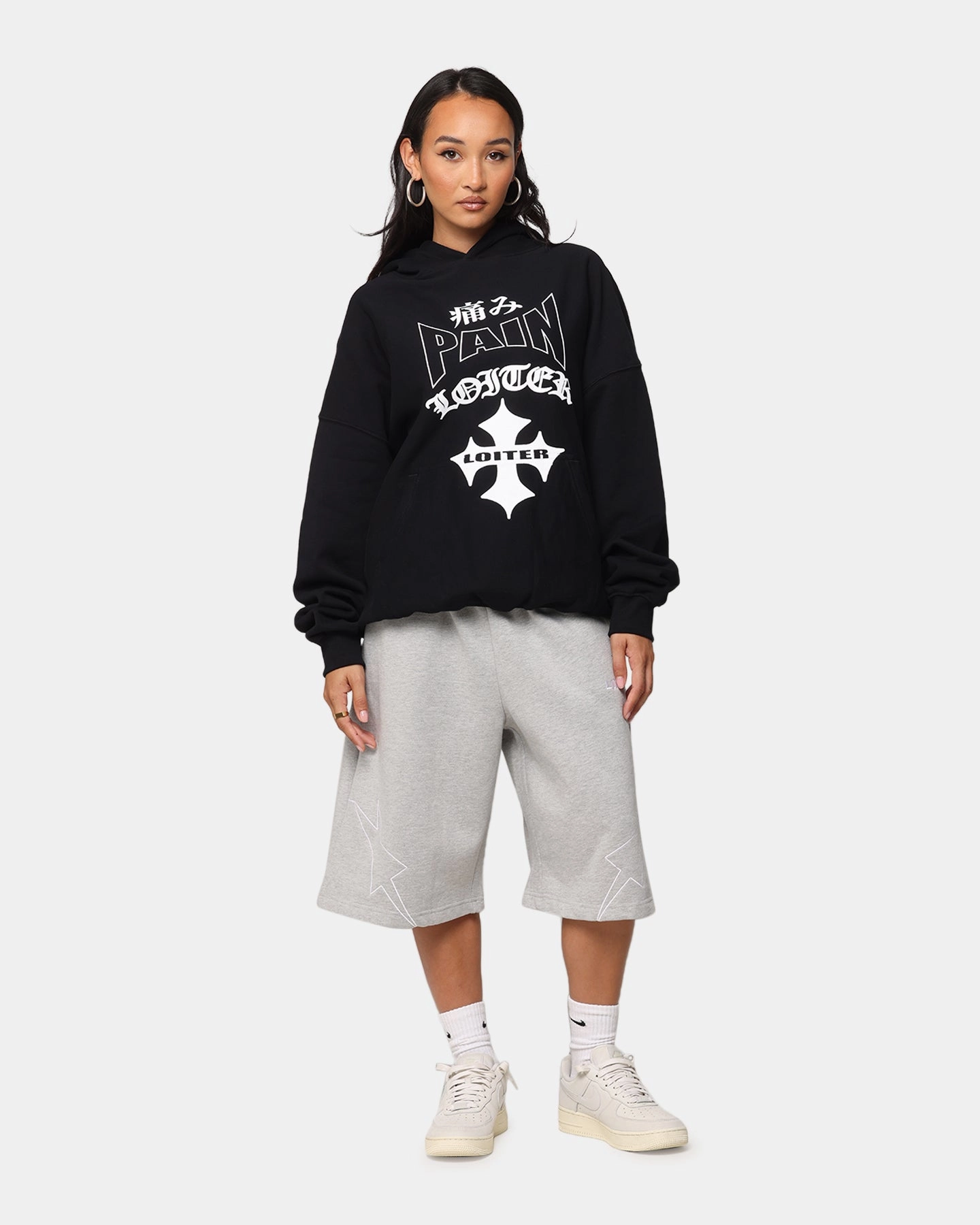 Loiter Ultimate Pain Hoodie Black leggings