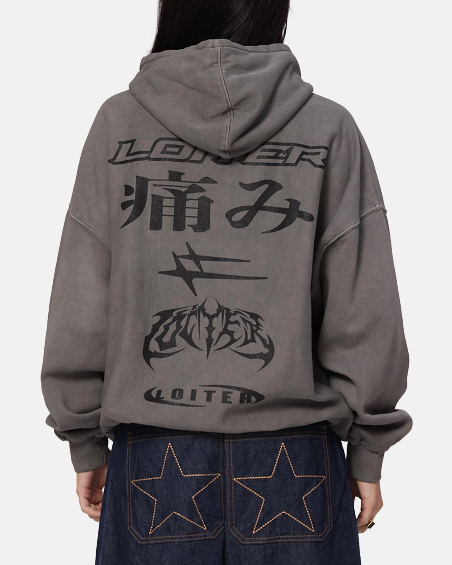 Loiter Ultimate Pain Hoodie Washed Charcoal Warthog like Semi Formal