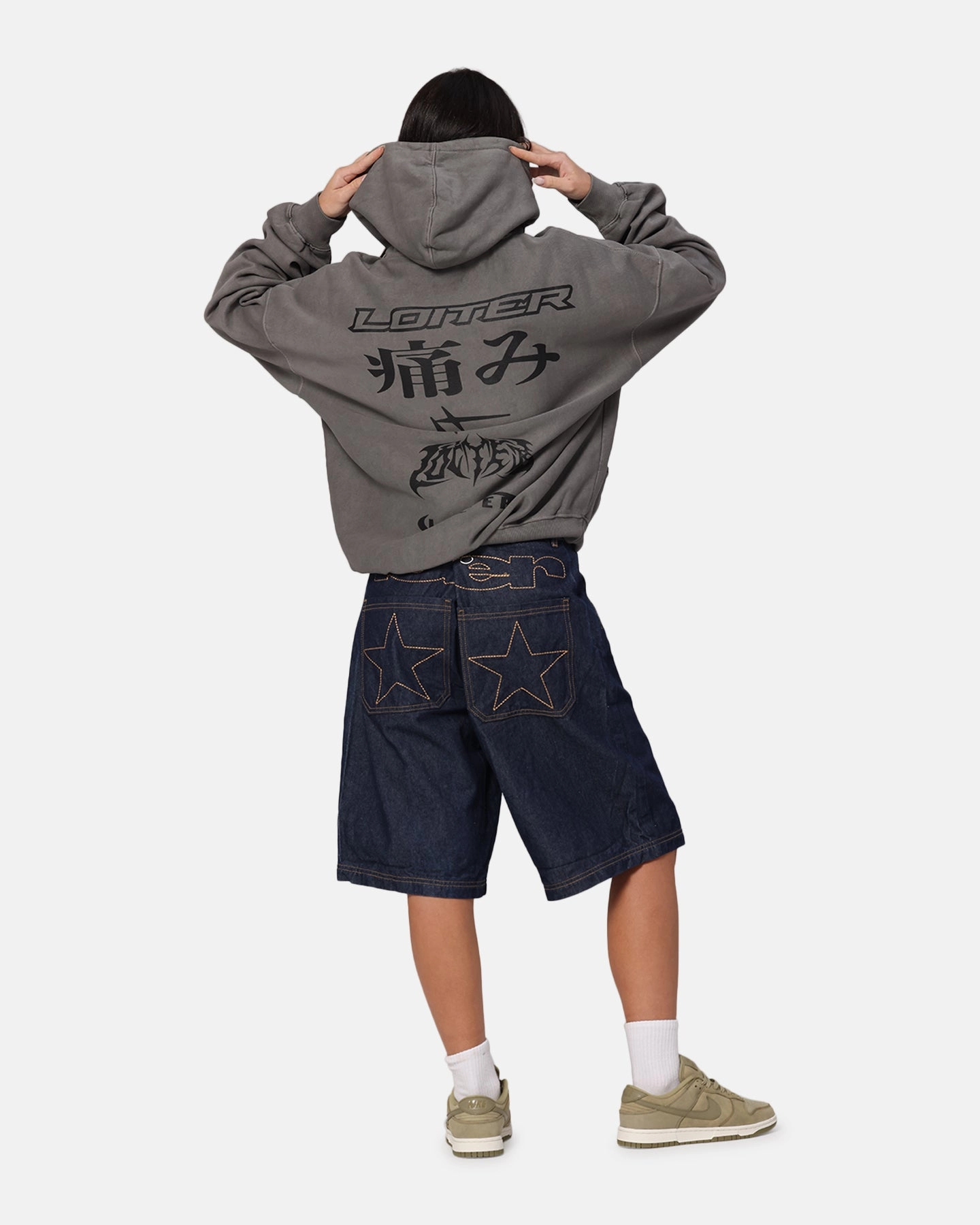 Loiter Ultimate Pain Hoodie Washed Charcoal South American style Outdoor Motion