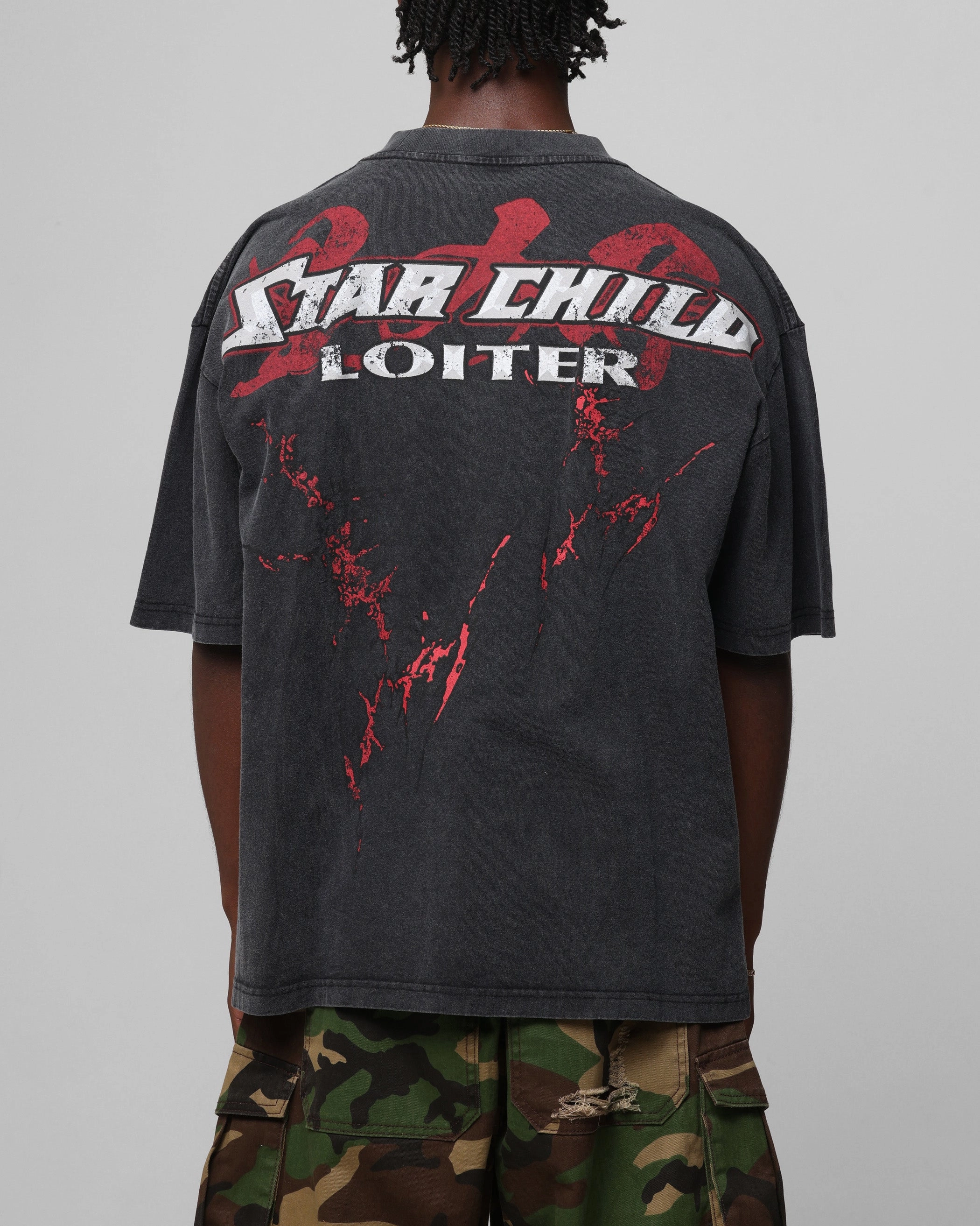 Loiter Valkyrie Vintage T-Shirt Black Wash Breathable and Comfortable