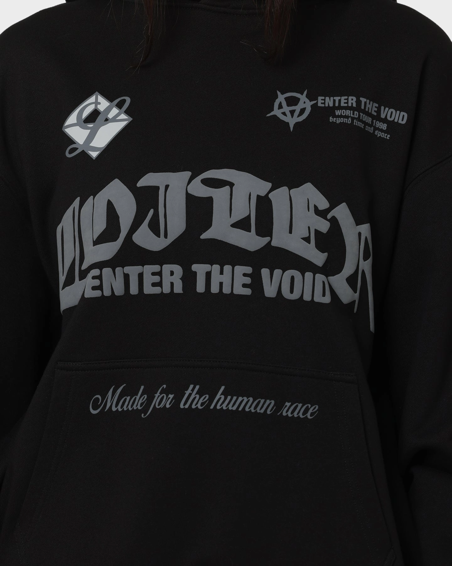 Introduce artists Loiter Void Multi Logo Hoodie Black/Charcoal