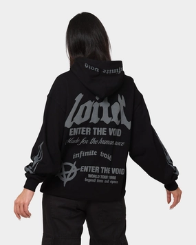 Loiter Void Multi Logo Hoodie Black/Charcoal Endorse