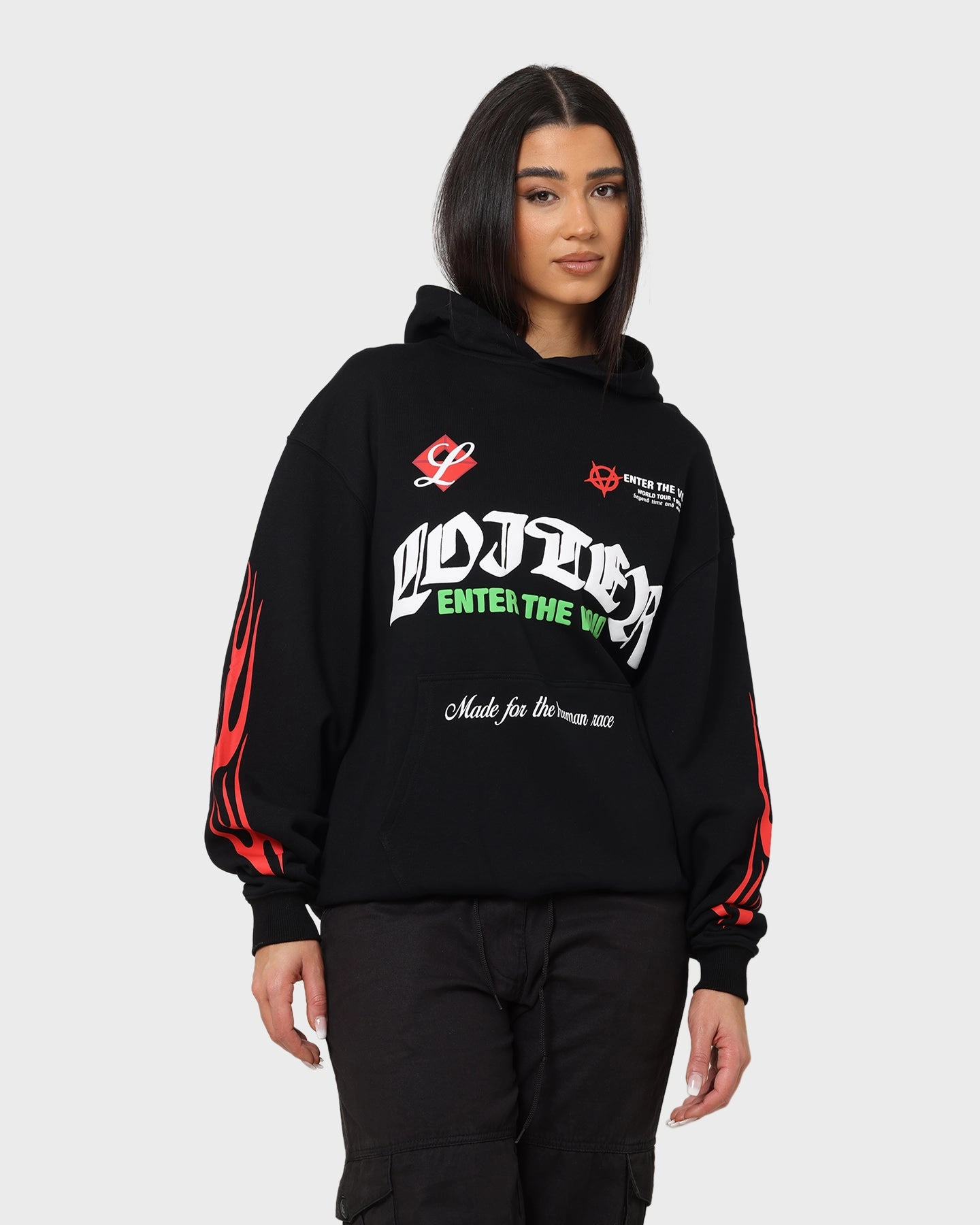 Continue Loiter Void Multi Logo Hoodie Black/Multi