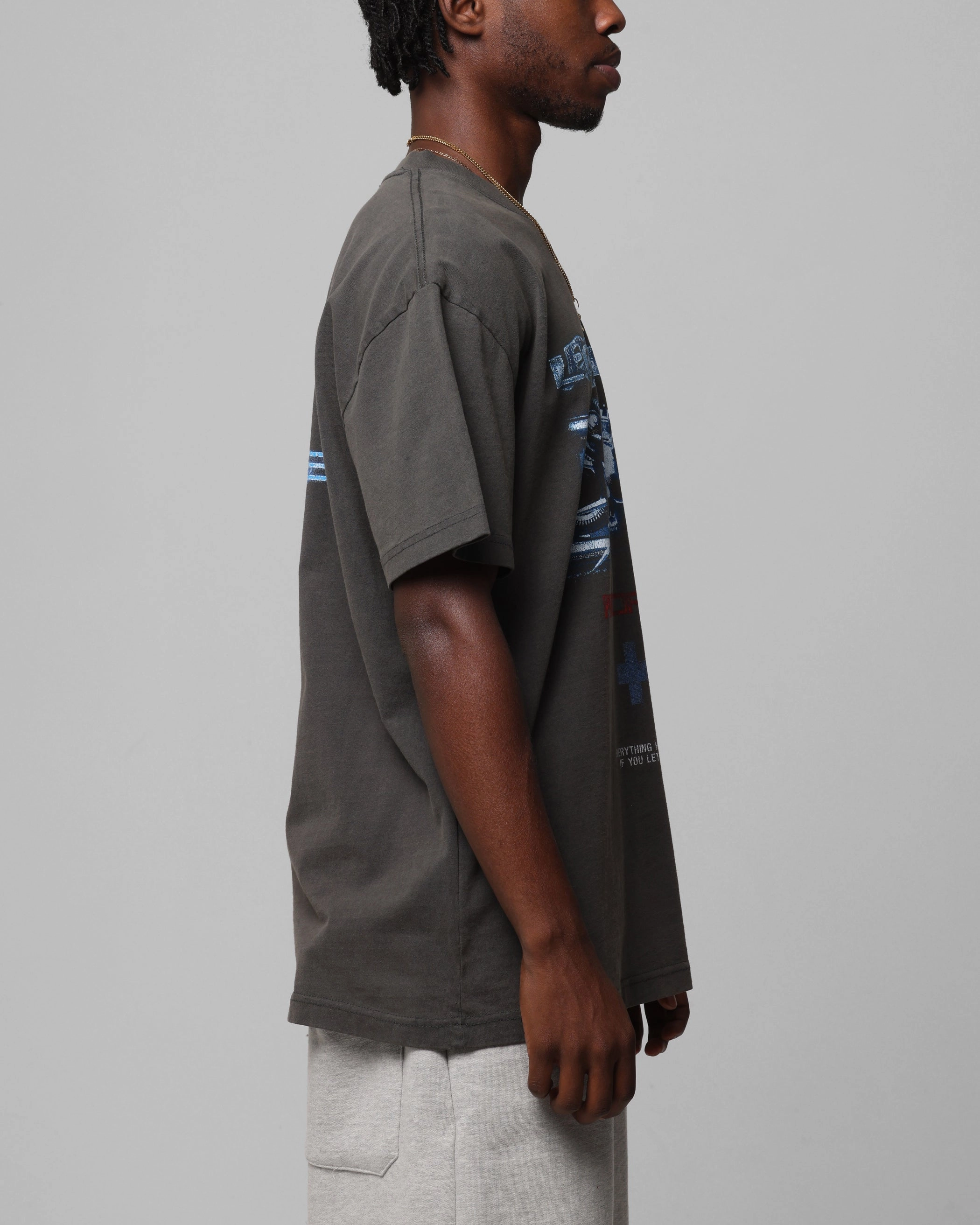 Eco friendly materials Light Style Loiter Void Vintage T-Shirt Black Wash