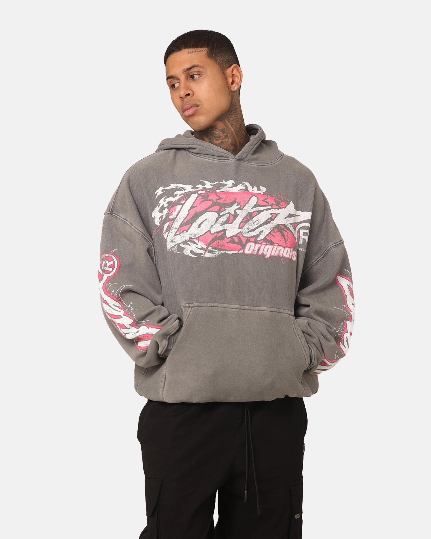 Chill Proof Loiter Wave Break Vintage Hoodie Charcoal