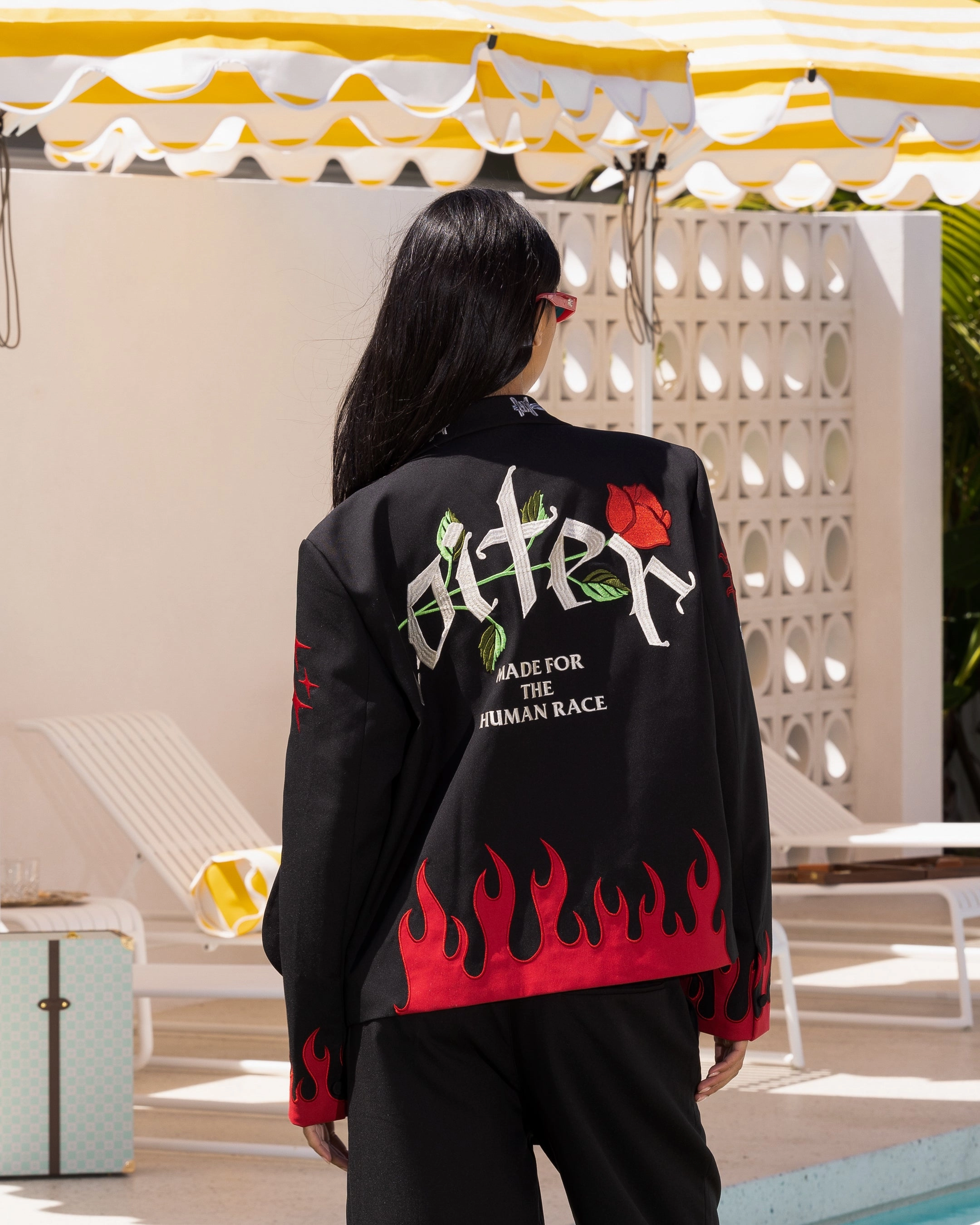 Loiter Western Blazer Jacket Black Bonded Seam Technology