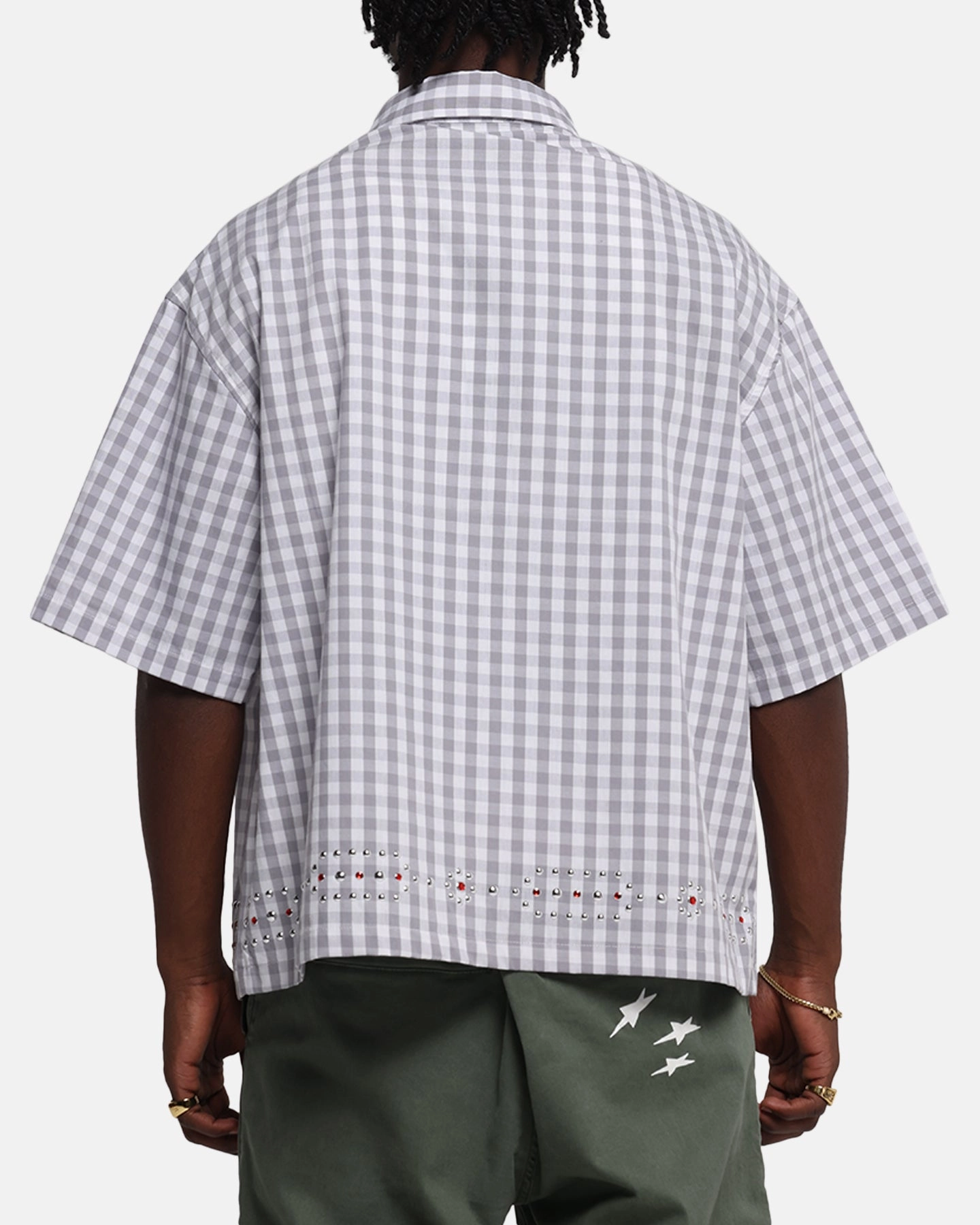 Loiter Western Button Up Shirt Check Zip Front