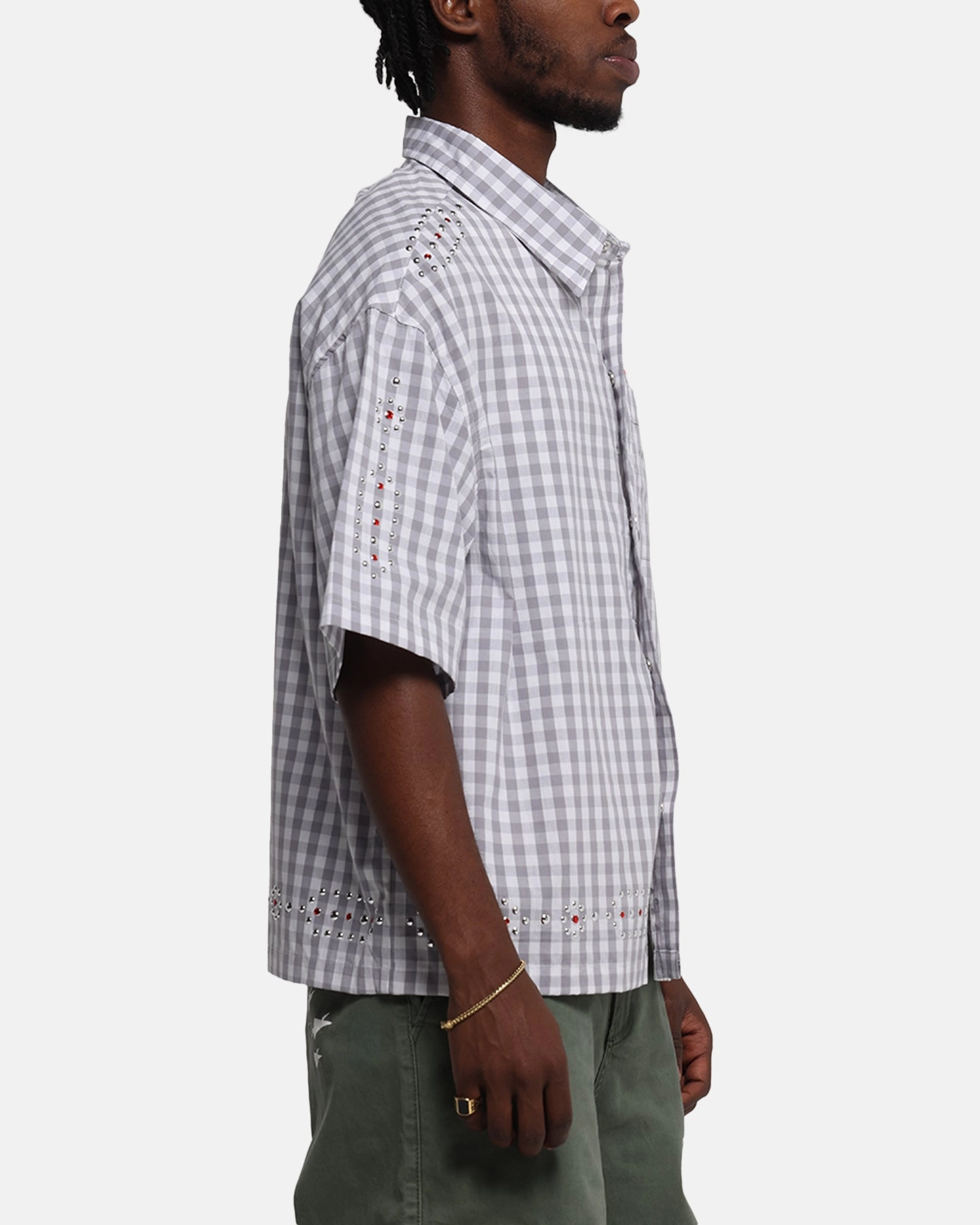 Loose style Loiter Western Button Up Shirt Check