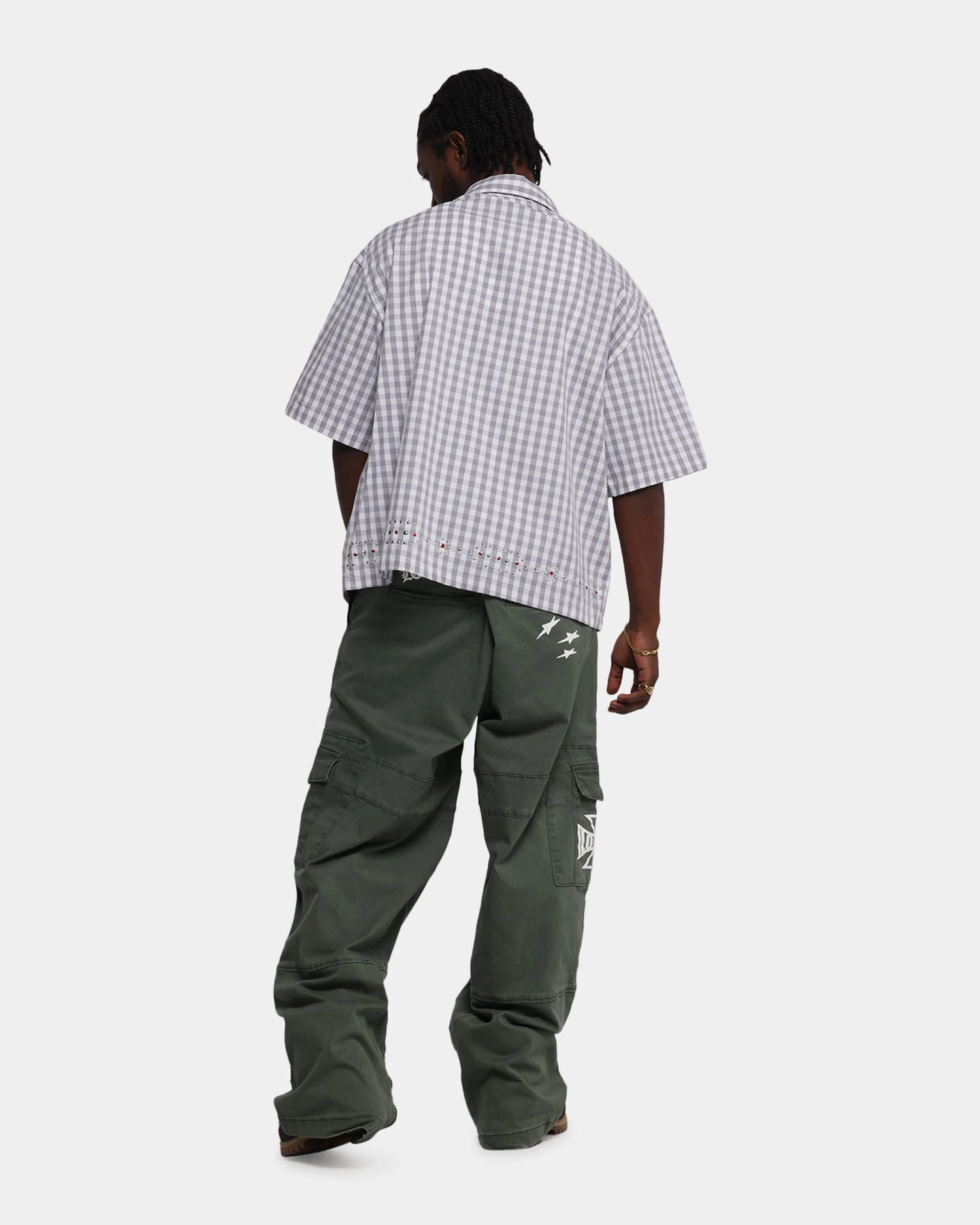 Loiter Western Button Up Shirt Check Contemporary Style