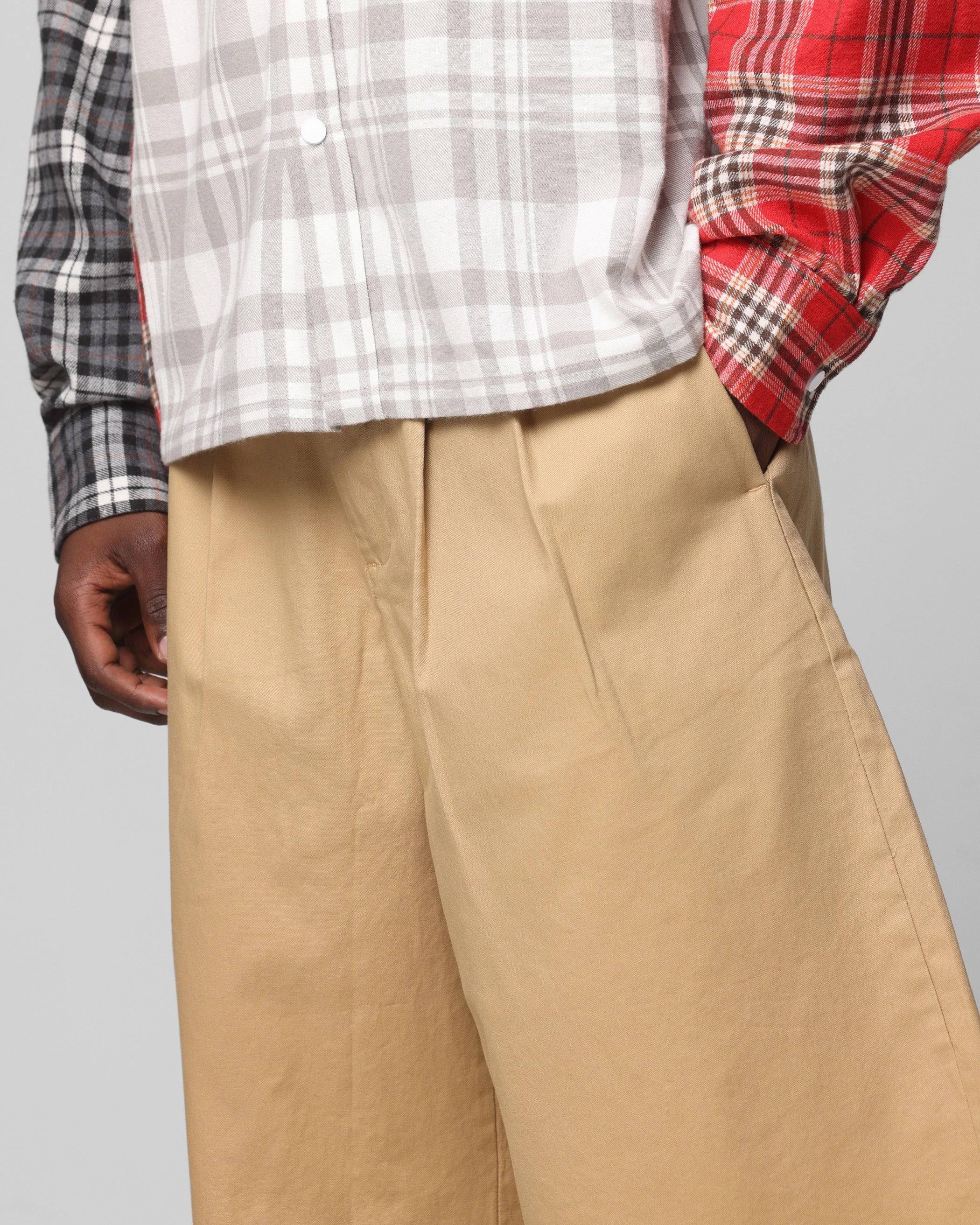 Loiter Wide Leg Chino Shorts Tan Beach essential Comfortable Waistband