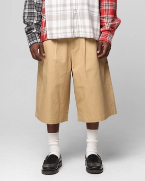 Sandals Fan gear Loiter Wide Leg Chino Shorts Tan