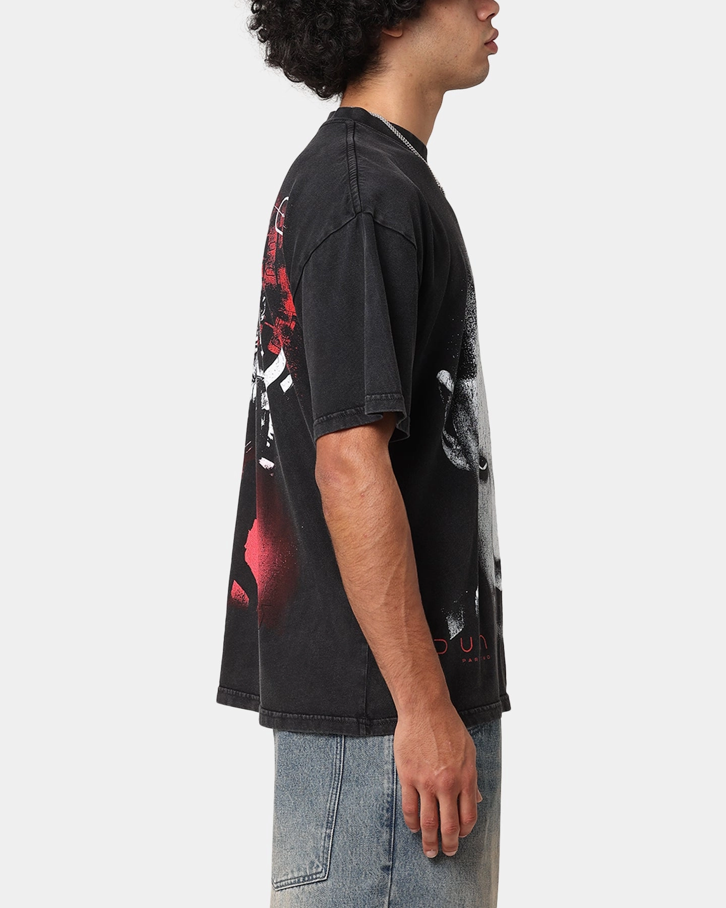 Loiter X Dune Feyd Rautha Vintage T-Shirt Black Acidwash Cold Wash Optimized