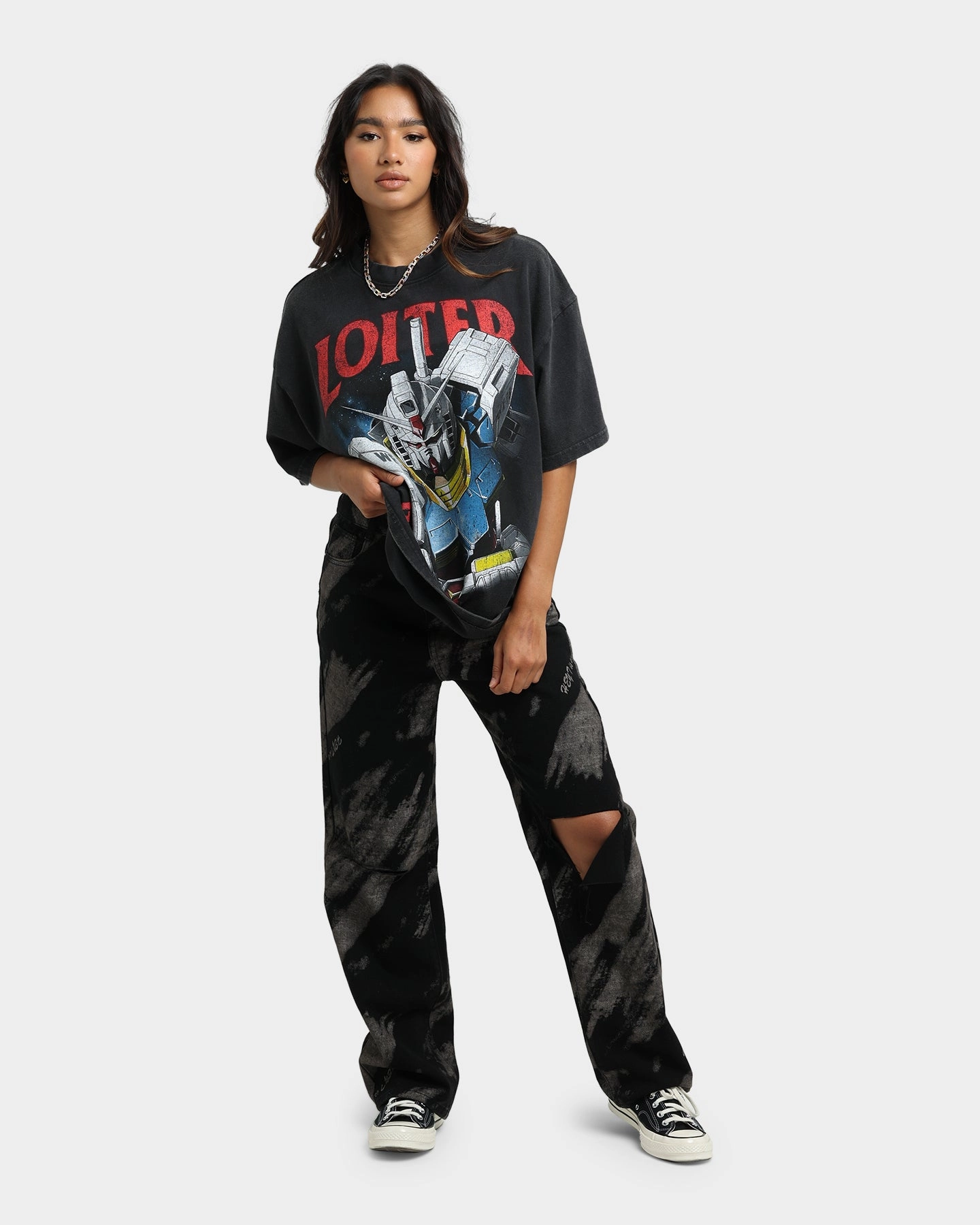 Loiter X Gundam Gundam Vintage T-Shirt Vintage Black Weekend Wardrobe