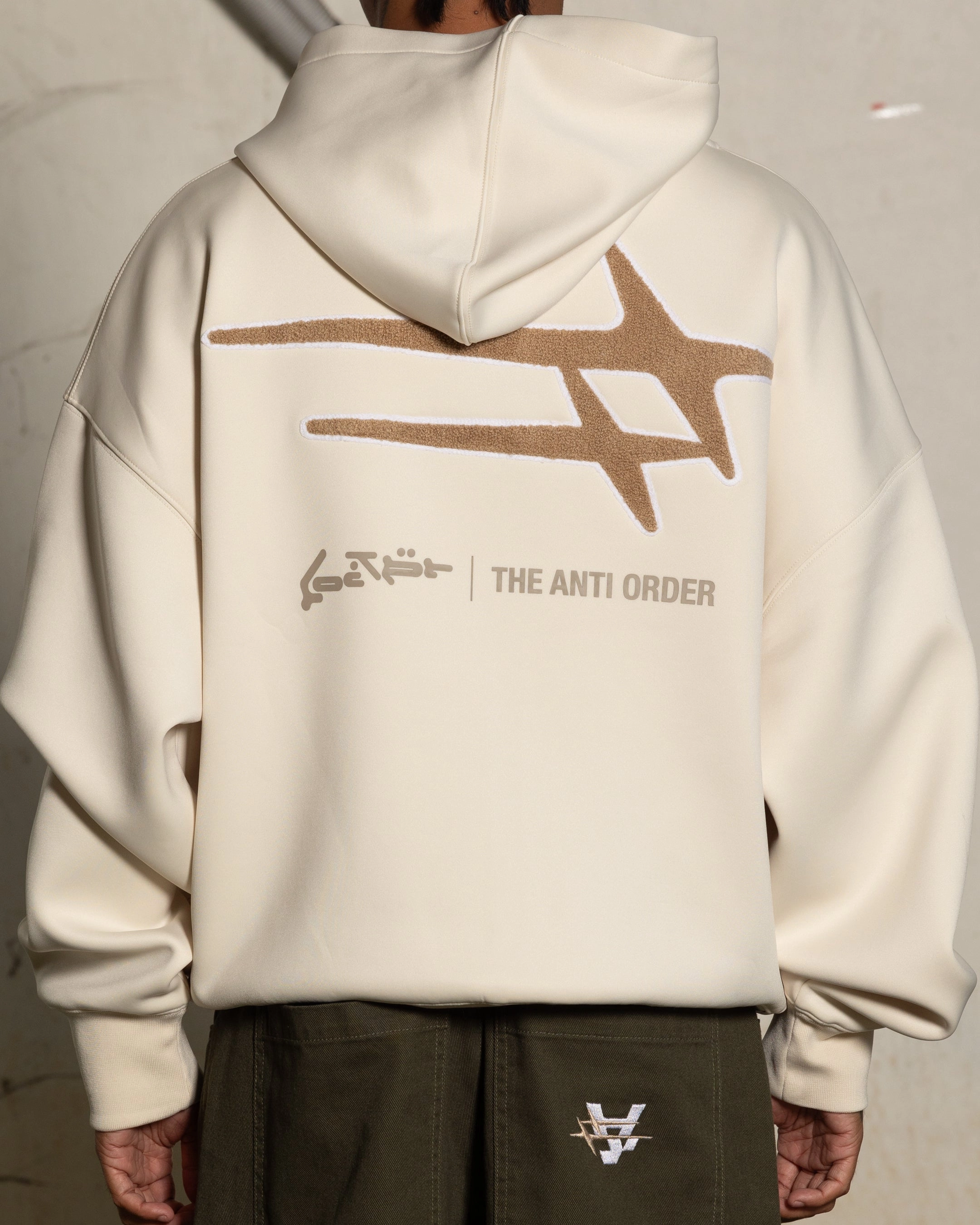 Art Loiter X The Anti Order Zip Hoodie Stone