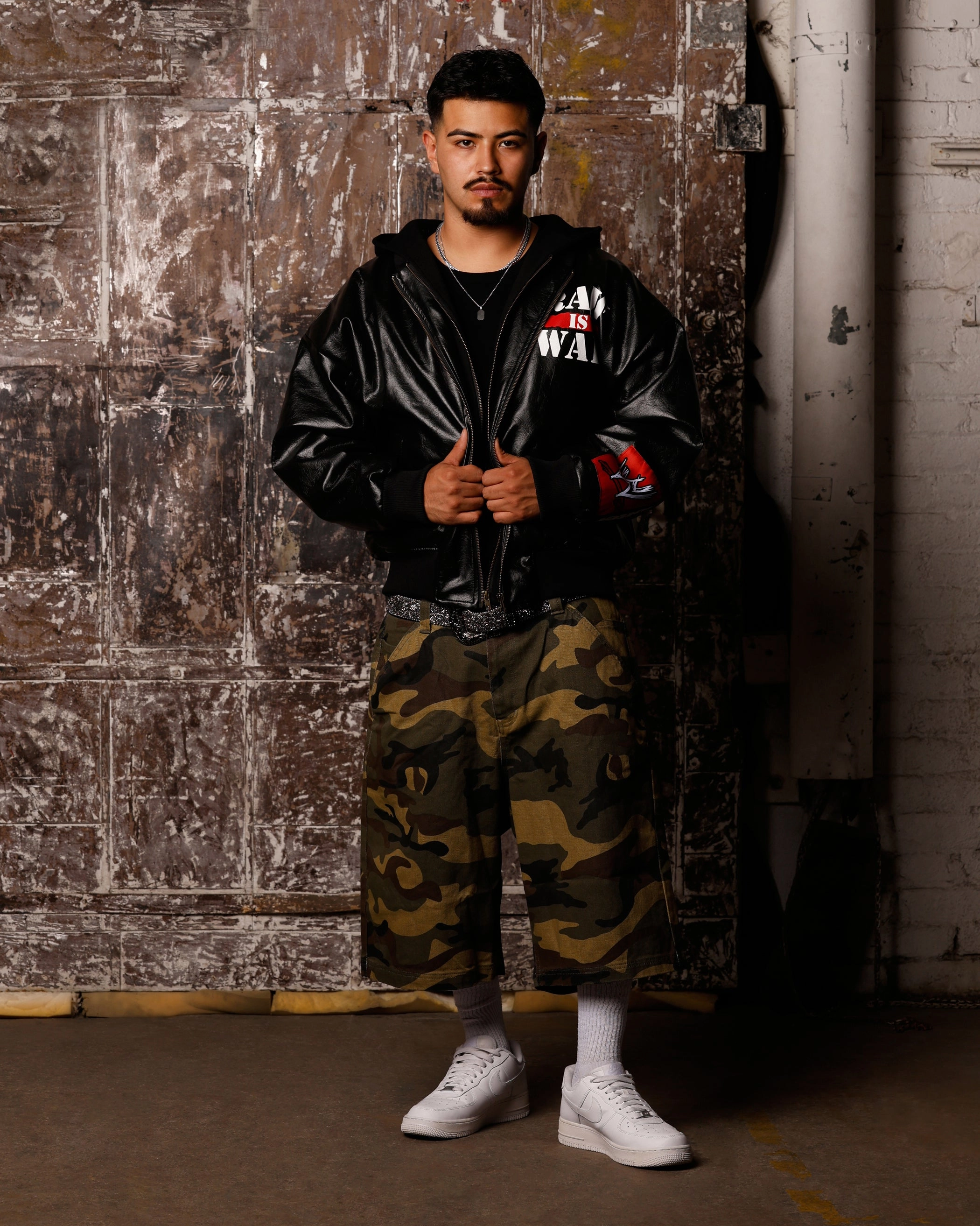 Benchmark Regular-fit Loiter X WWE Raw Is War Jacket Black