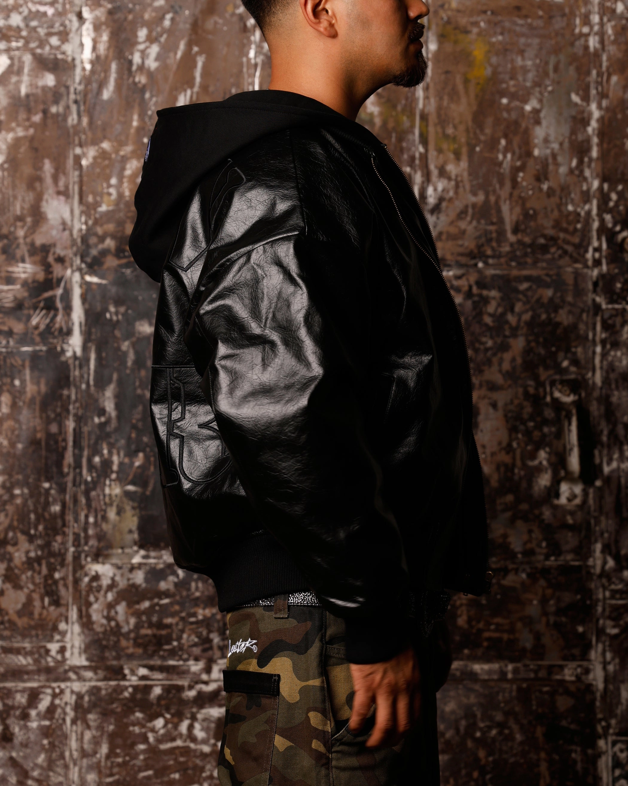 High Neck Protection Loiter X WWE Raw Is War Jacket Black