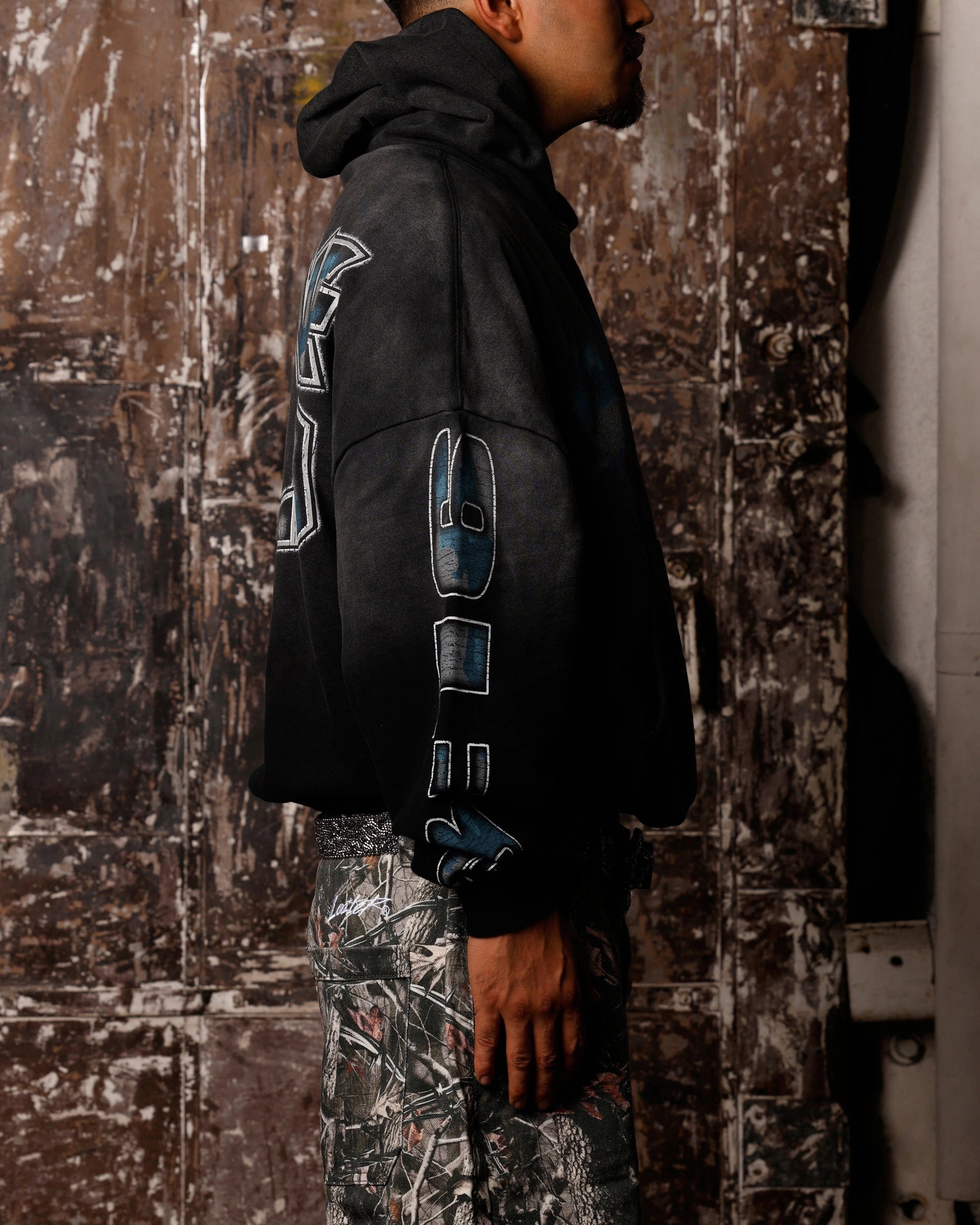 Loiter X WWE Stone Cold Premium Hoodie Vintage Black Analysis Desire