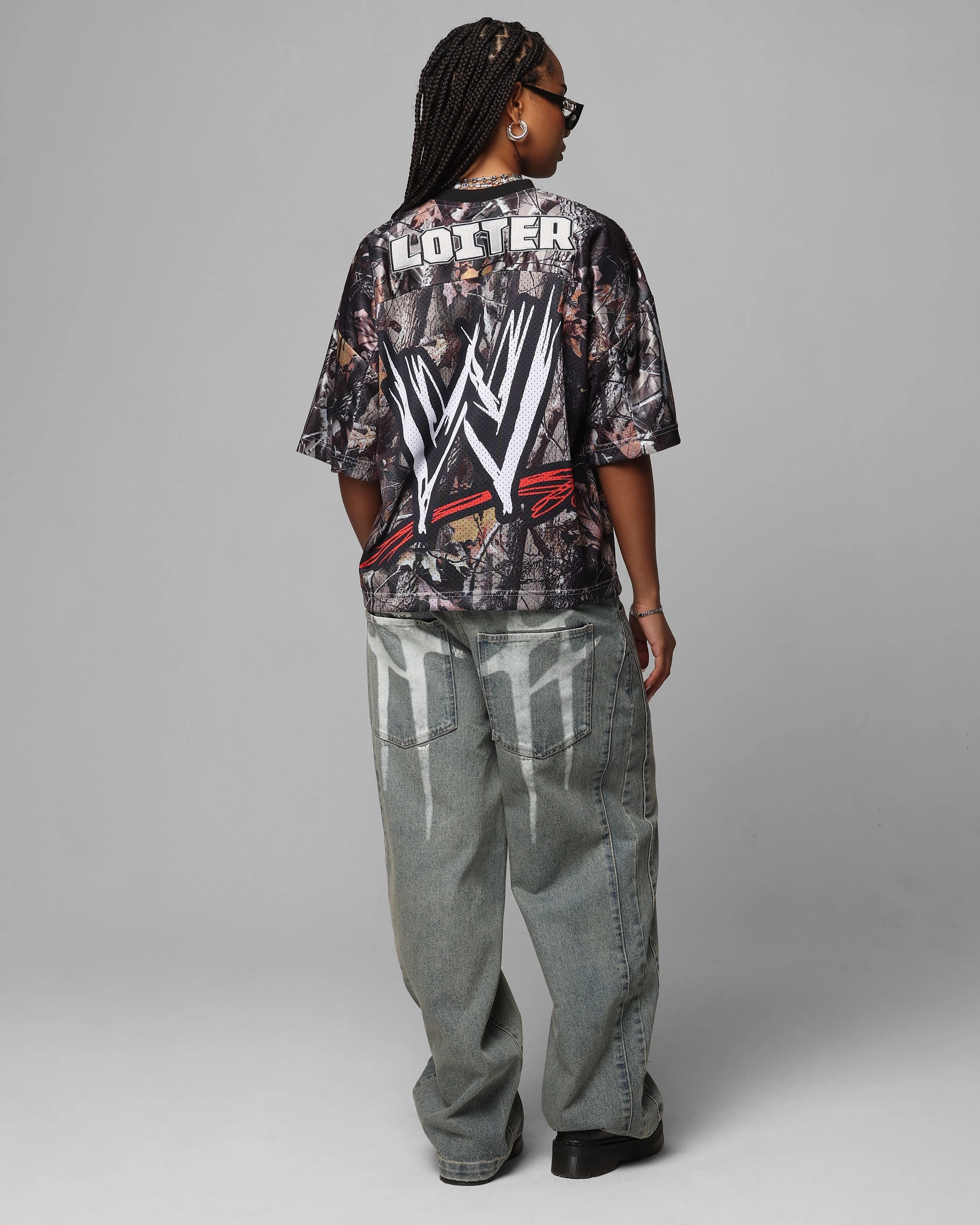 Comfortable Touch Contrast Inner Binding Loiter X WWE Stone Cold Training Jersey Real Tree Camo