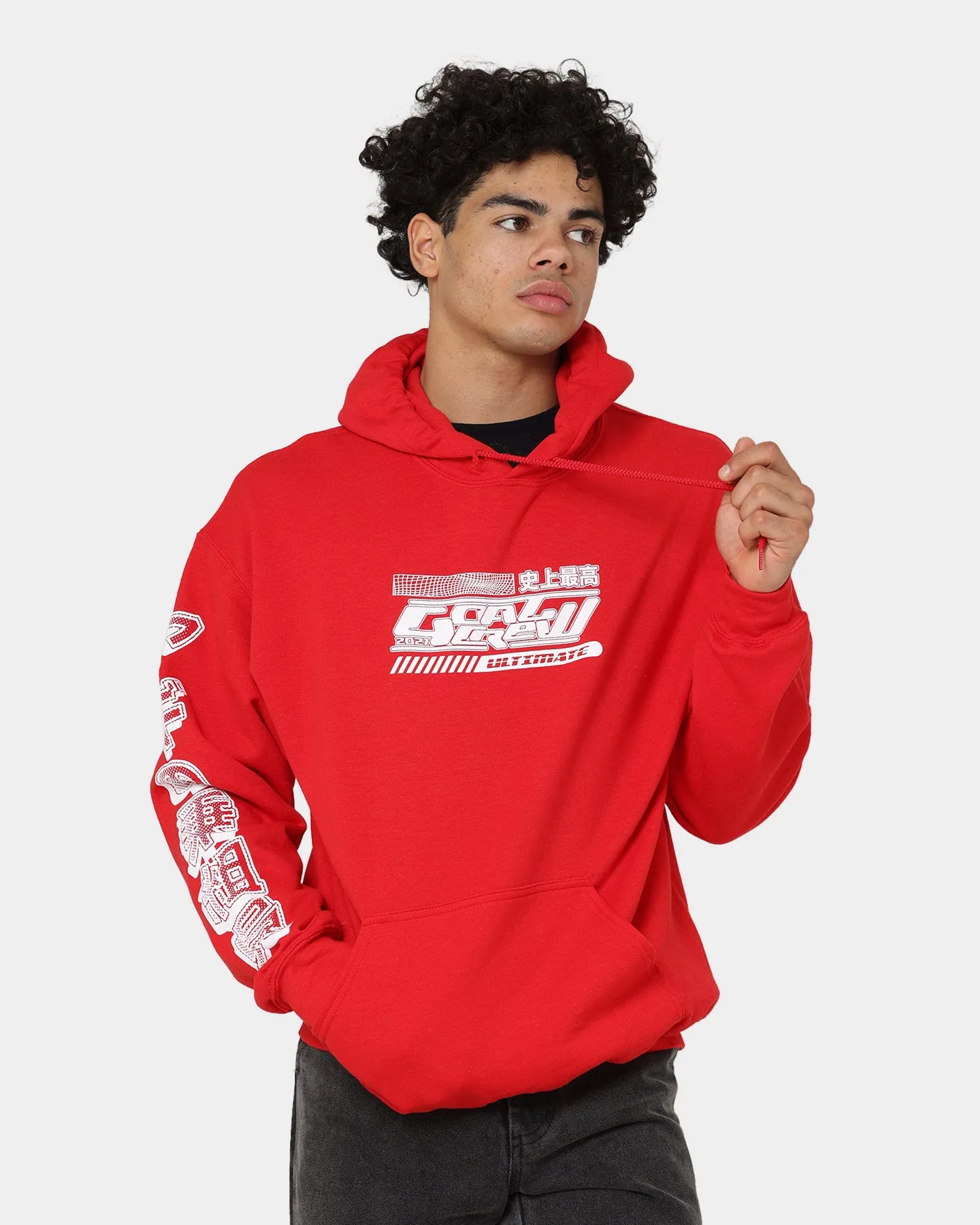 suitable for school days Job Goat Crew Anime Hoodie Red