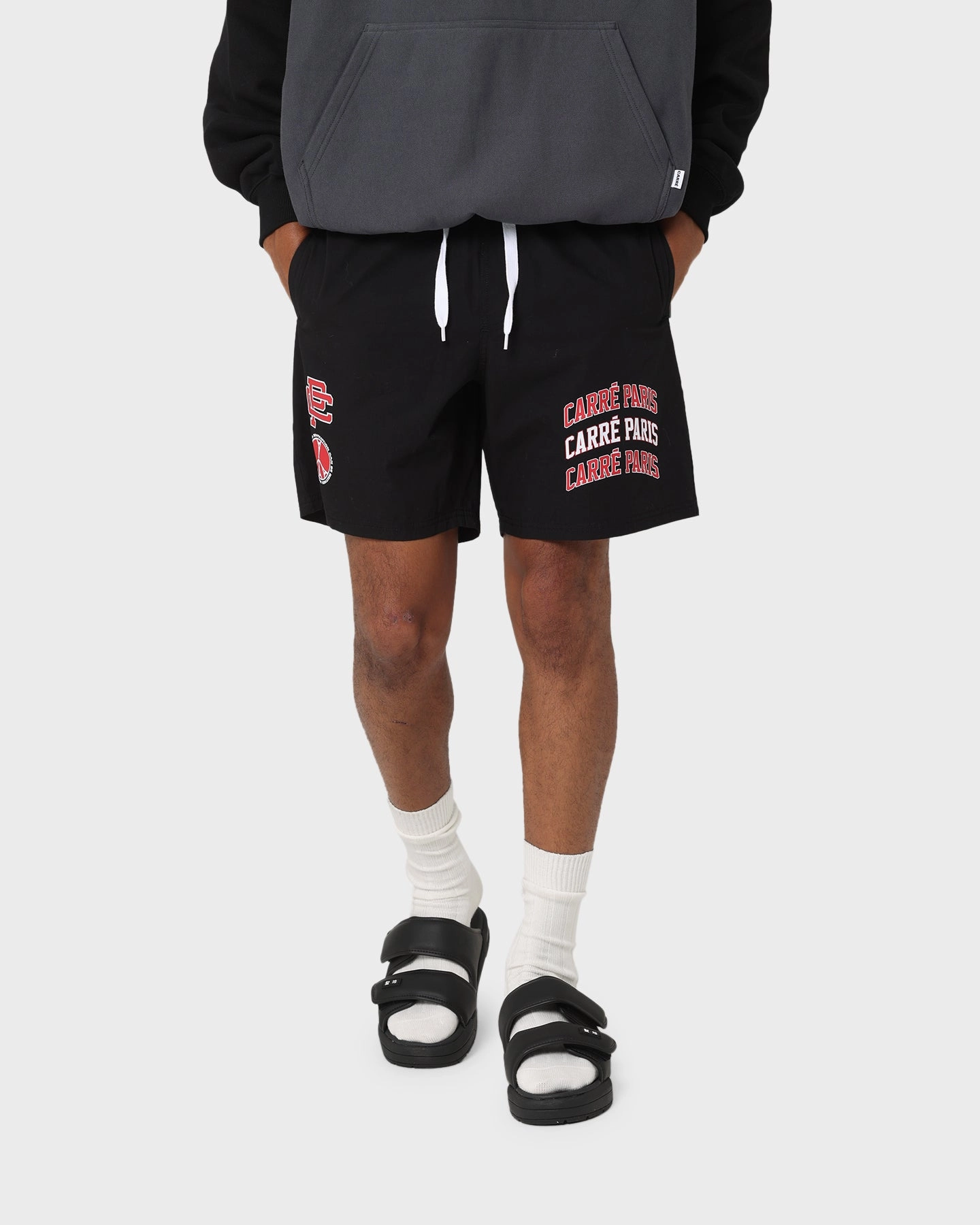 Crisp Look Belt loops Carr?? Team Slide Shorts Black