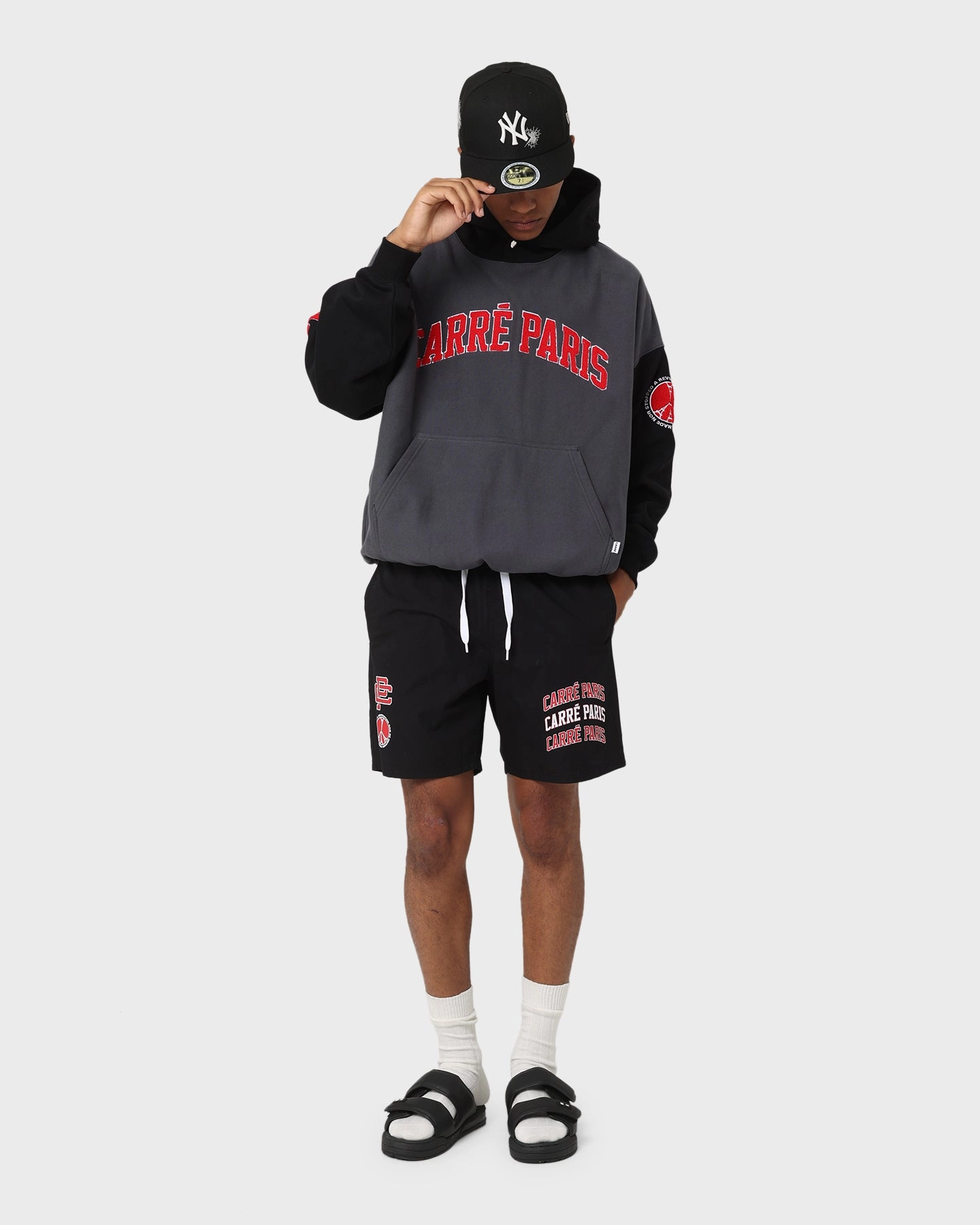 Carr?? Team Slide Shorts Black Quick Dry Fabric