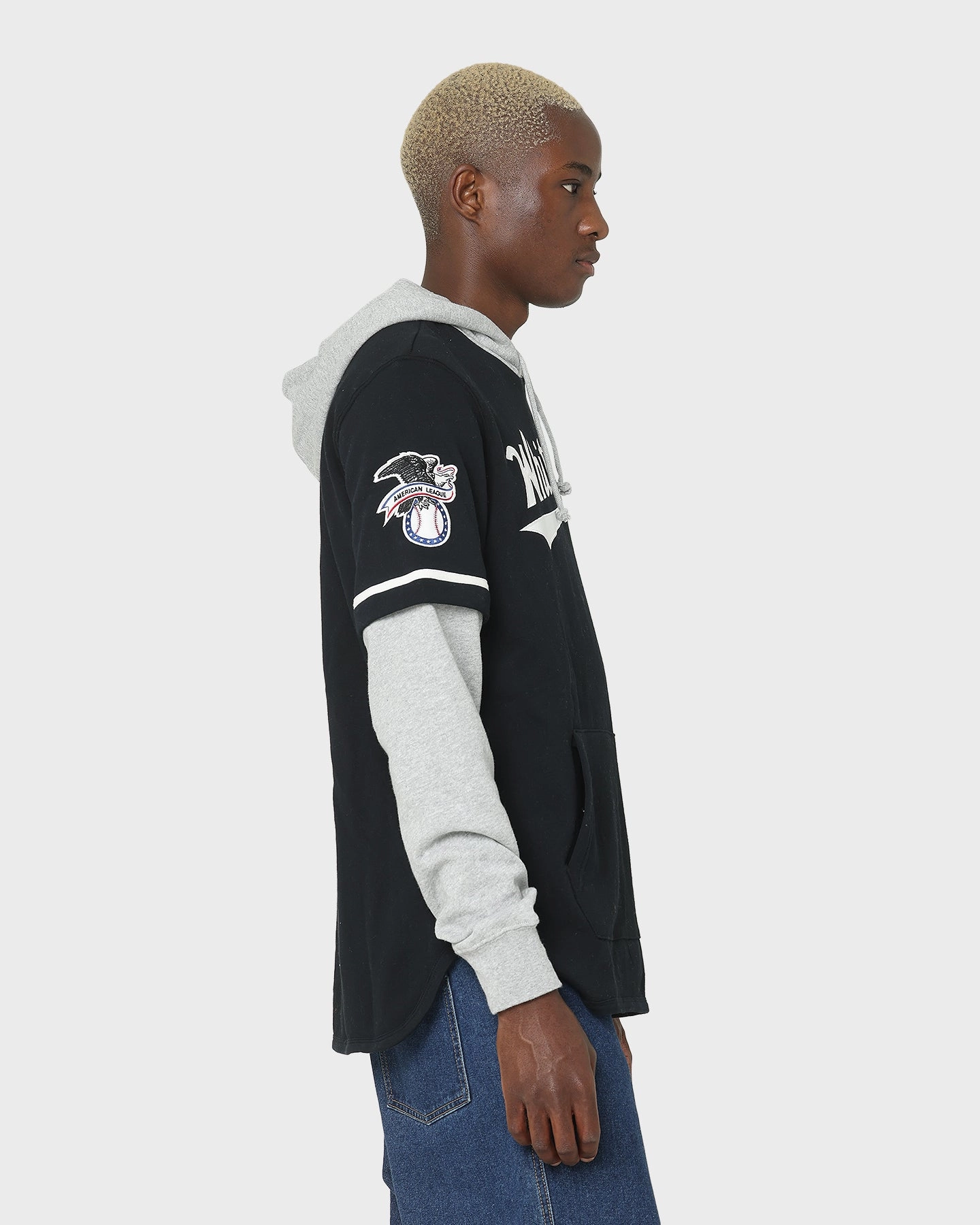 Packable Feature Temperature Regulating Fabric 47 Brand Chicago White Sox Shortstop Hoodie Jet Black