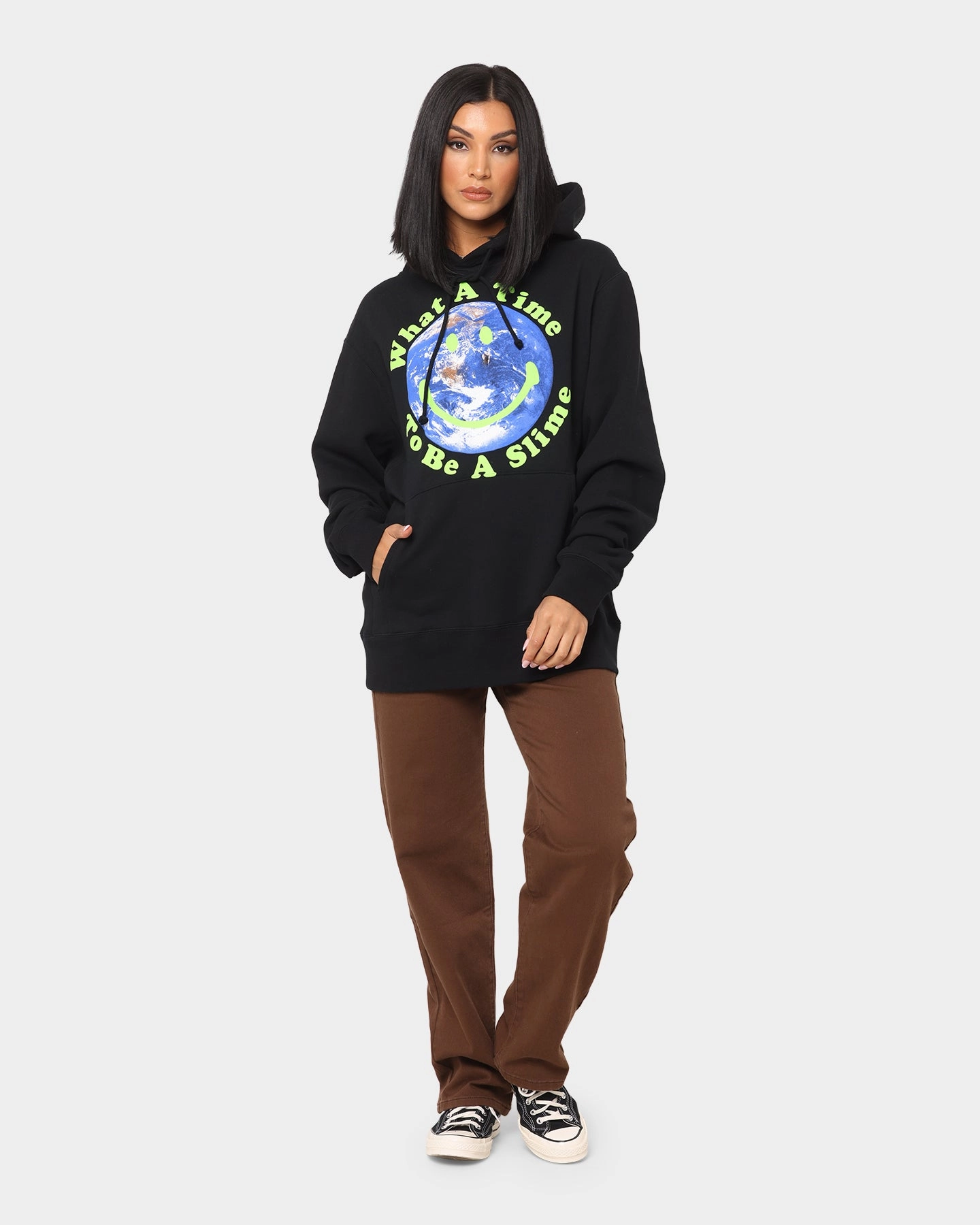 Los Angeles RadYo! What A Time To Be a Slime Hoodie Black Three Layer Laminate Warning
