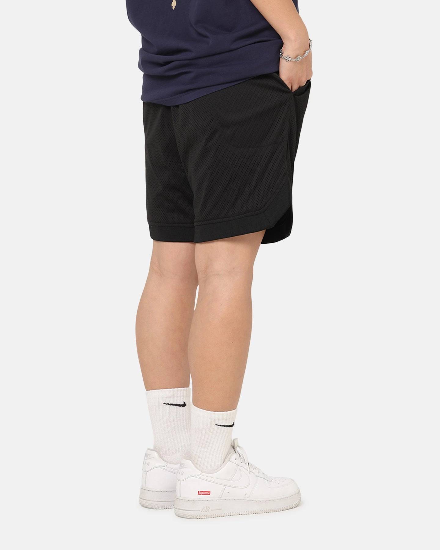 Saint Morta Gothic Stack Basketball Shorts Black Fast Absorption Textile Quick Access Pockets