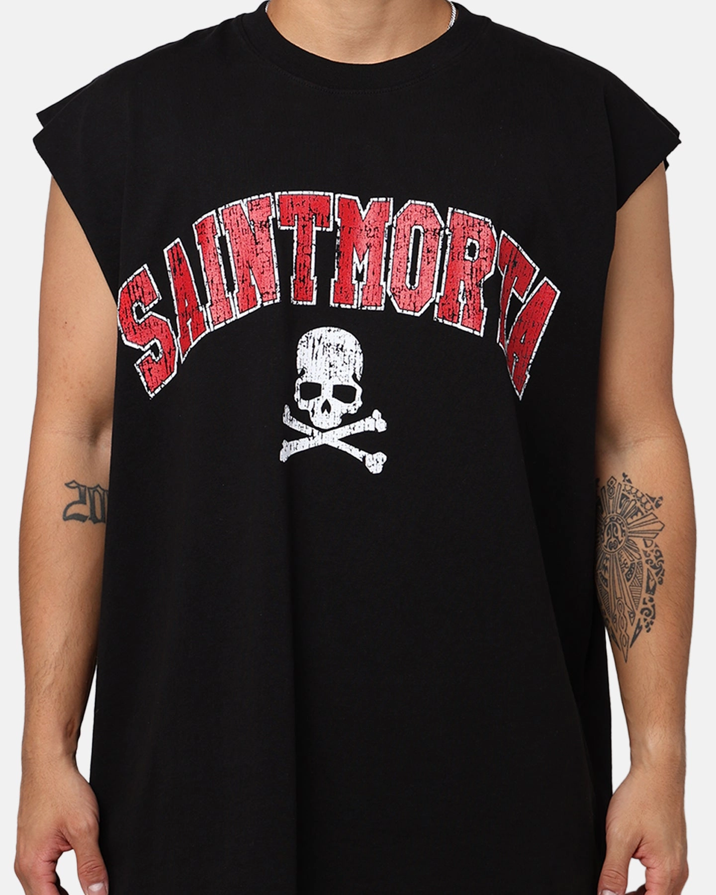 City Look Saint Morta Members Club Muscle T-Shirt Black