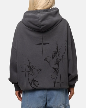 Street Season Saint Morta Destiny Rising Boxy Hoodie Washed Black