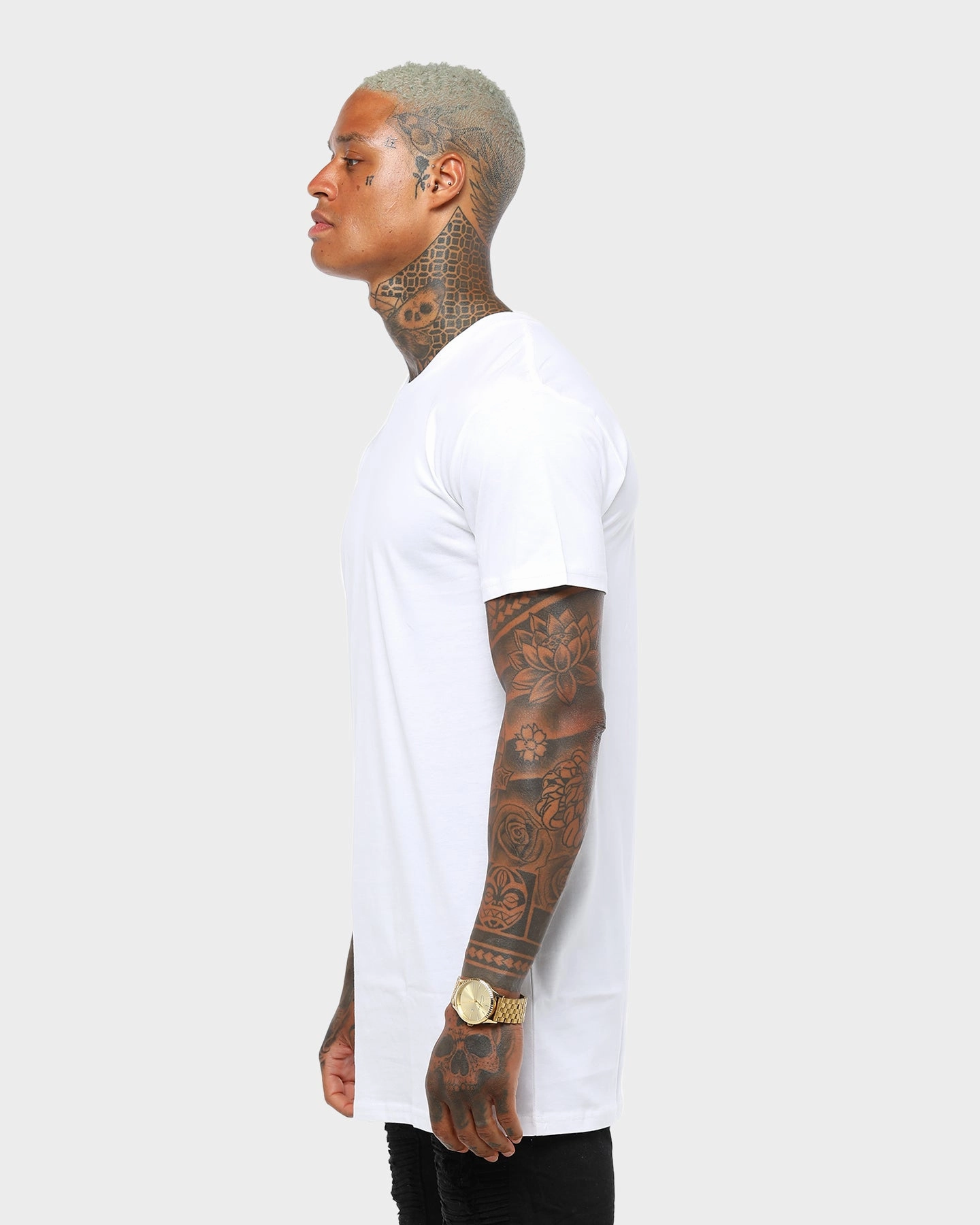 AS Colour Tall T-Shirt White Comfortable Layering men's clothing