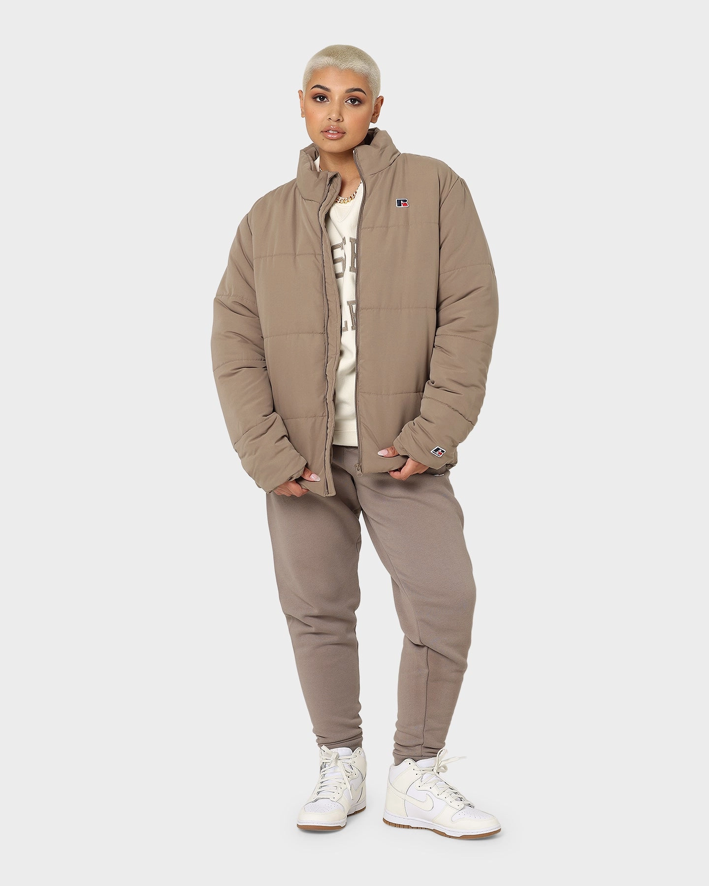 Avoid Slim Silhouette Russell Redeemer Puffer Jacket Peat