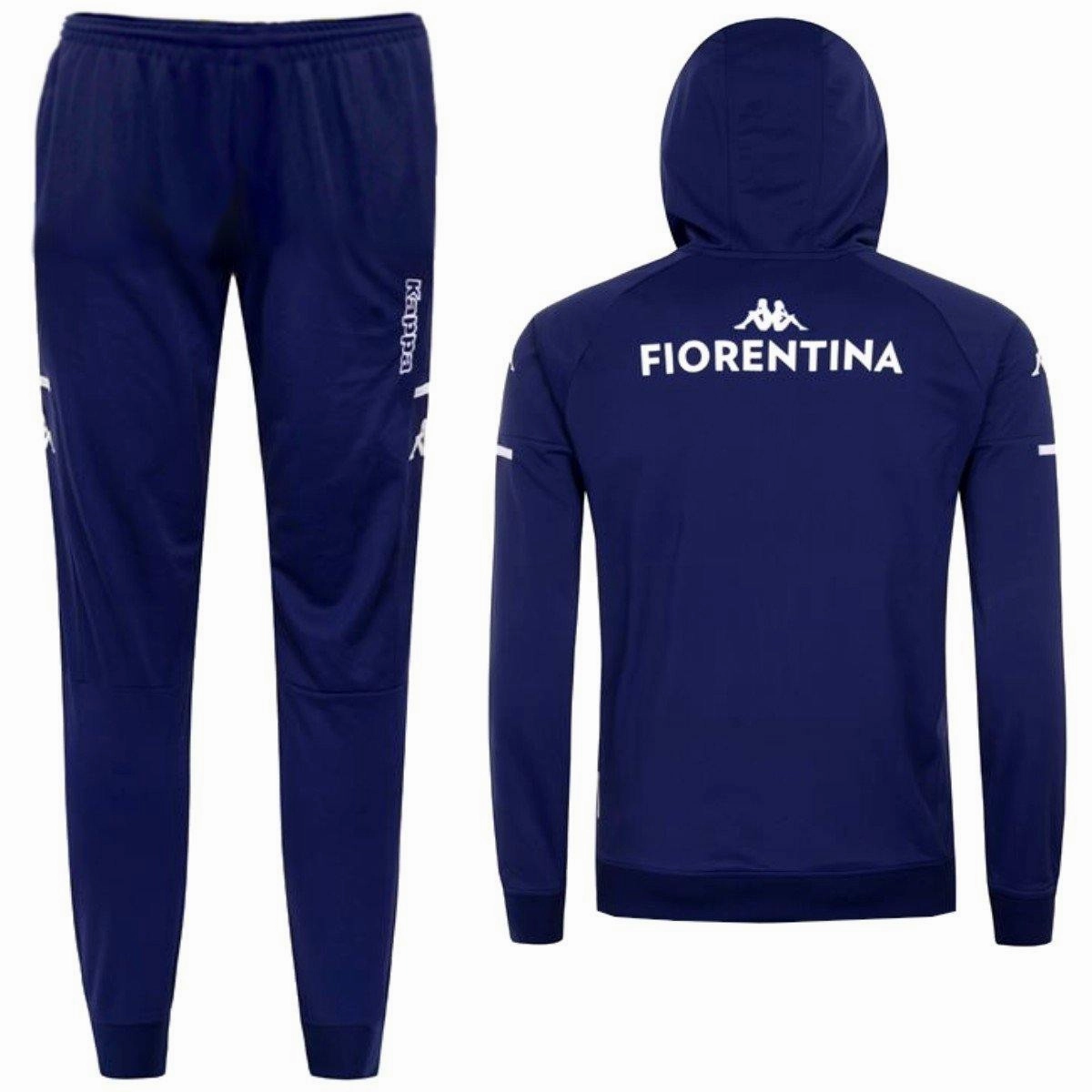 Quick Motion Gear Fiorentina navy hooded presentation soccer tracksuit 2020/21 - Kappa