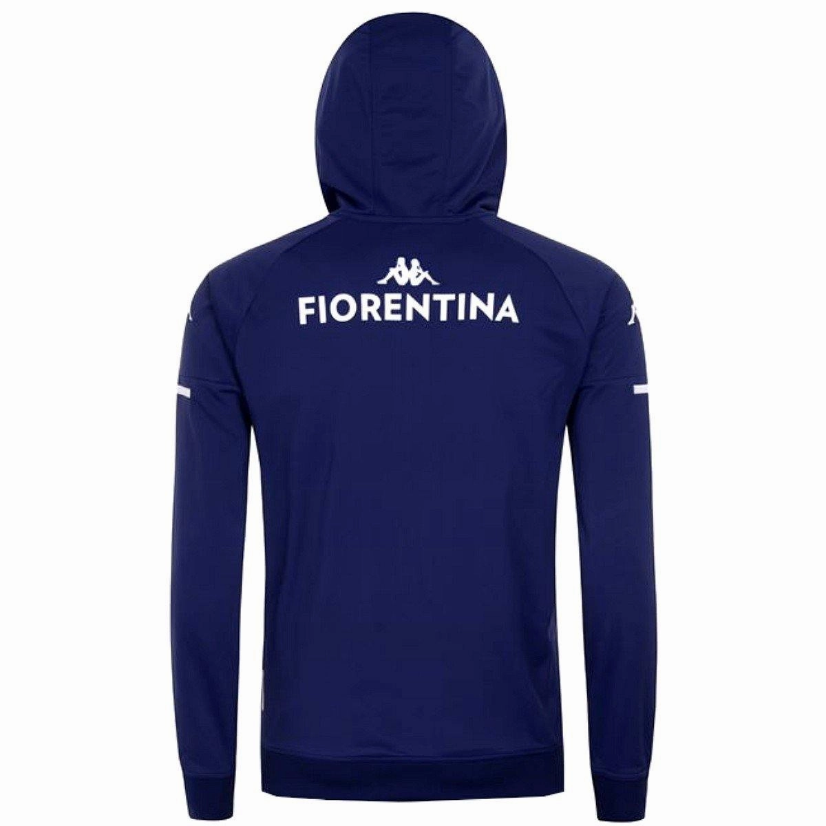 logoed Fiorentina navy hooded presentation soccer tracksuit 2020/21 - Kappa