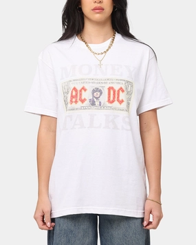 Perfectly Fit AC/DC Money Talks T-Shirt Vintage White