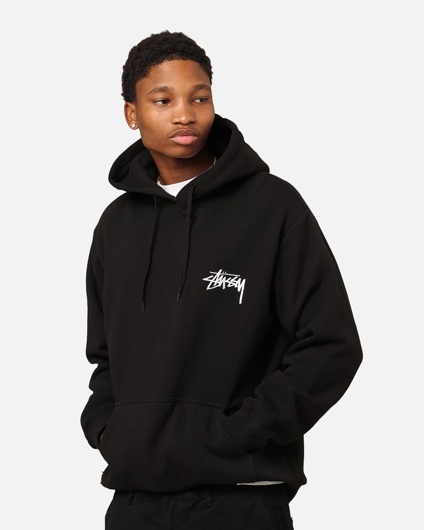 cruise trip Slim Profile St??ssy 8 Ball Chenille Hoodie Black